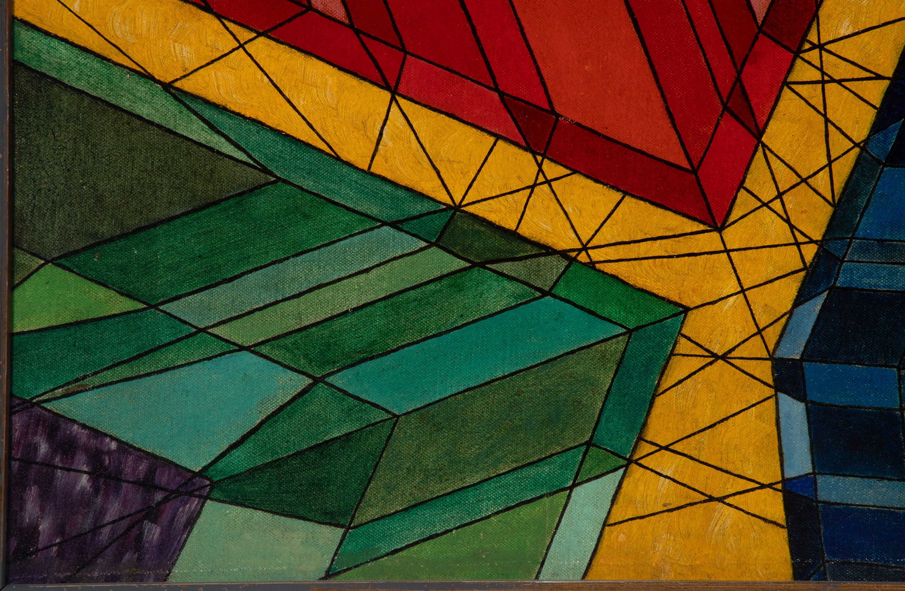 JESSE REICHEK (1916-2005) 1948 ABSTRACT OIL ON CANVAS