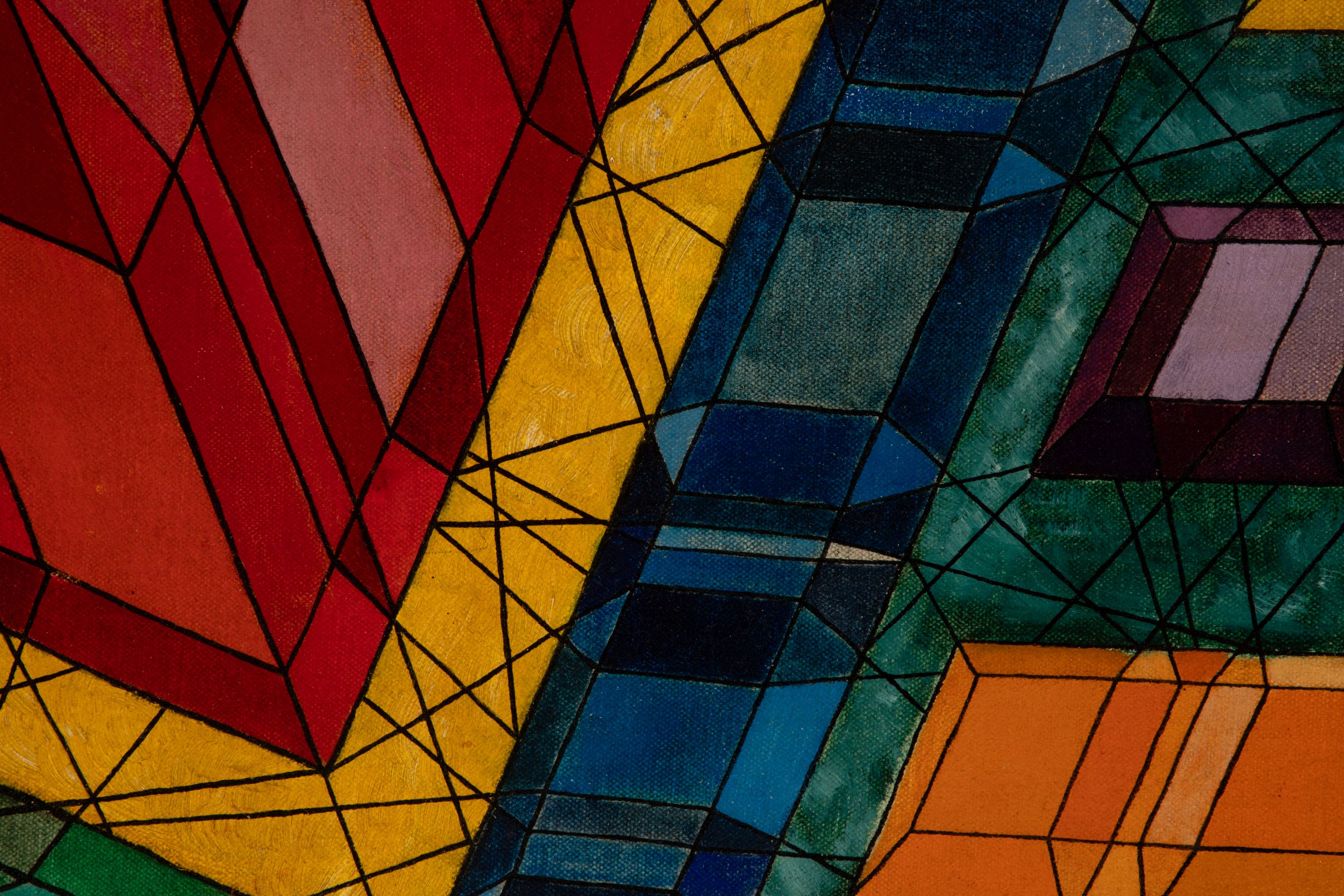 JESSE REICHEK (1916-2005) 1948 ABSTRACT OIL ON CANVAS