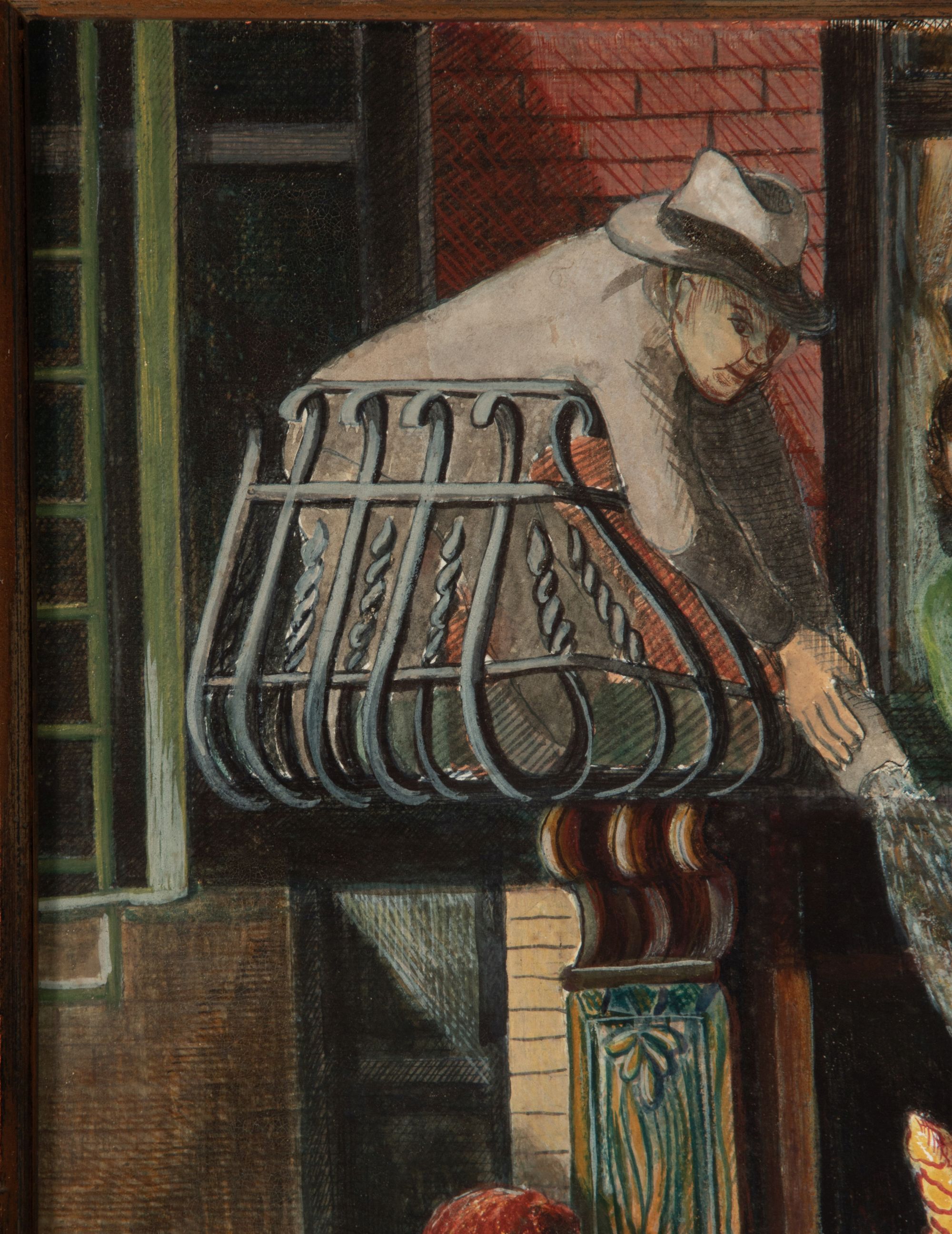 KATHERINE VON MINCKWITZ (1903-1954) WPA ERA GOUACHE