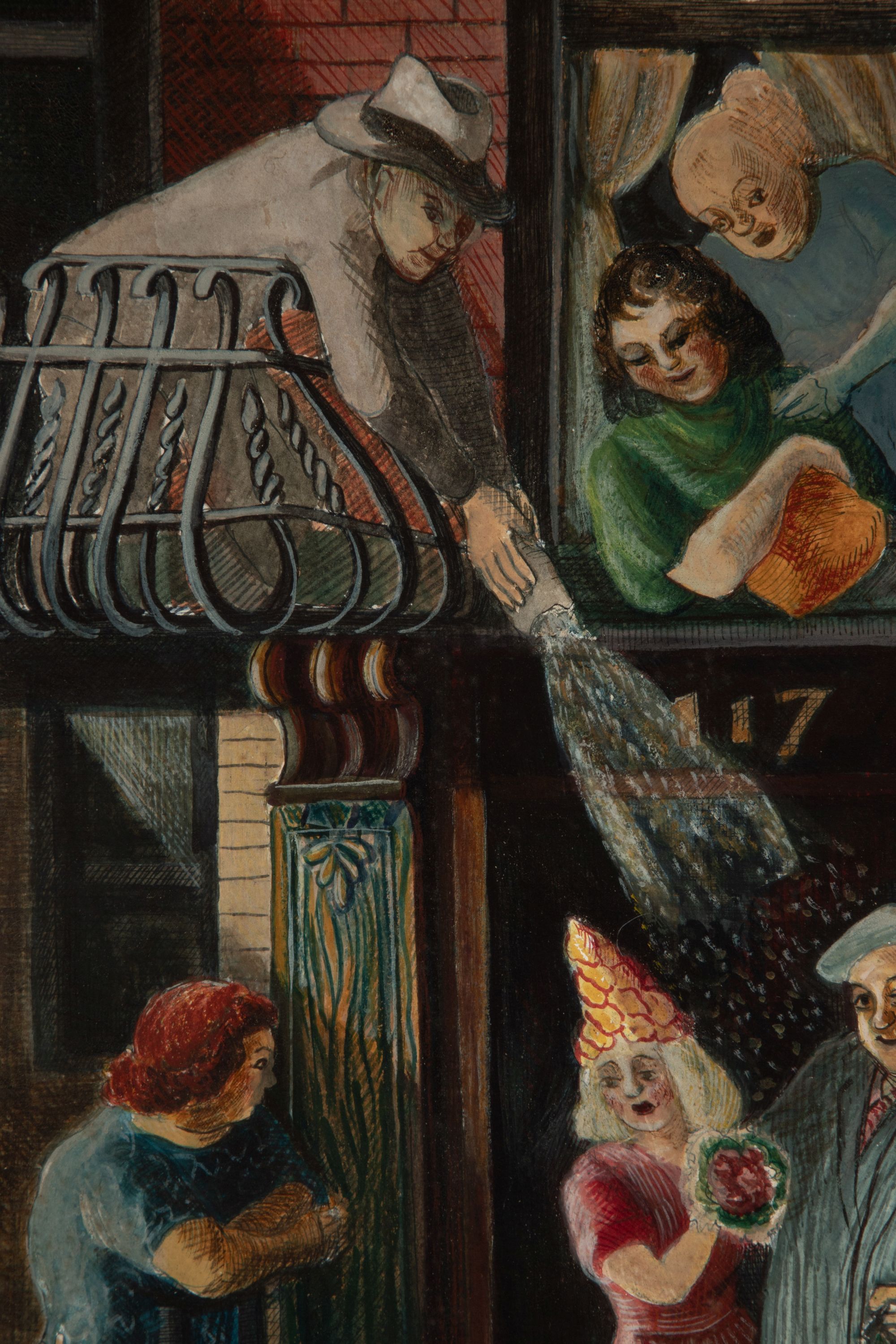KATHERINE VON MINCKWITZ (1903-1954) WPA ERA GOUACHE