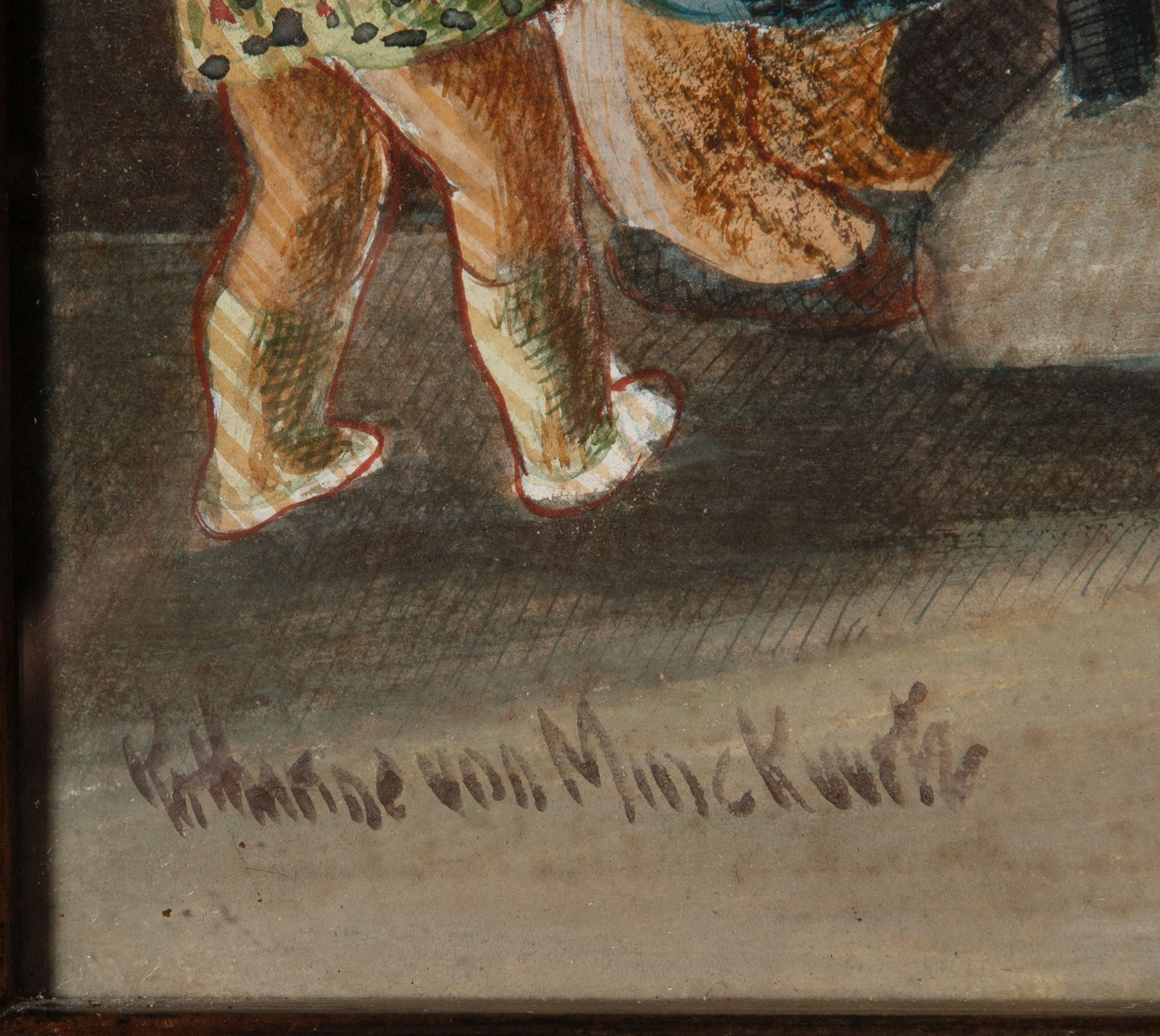 KATHERINE VON MINCKWITZ (1903-1954) WPA ERA GOUACHE