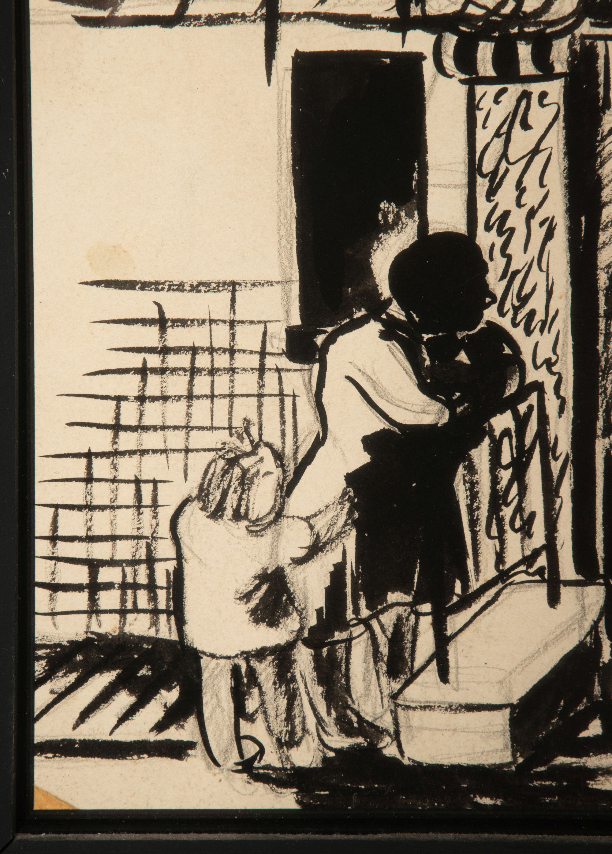 KATHERINE VON MINCKWITZ (1903-1954) WPA ERA GOUACHE