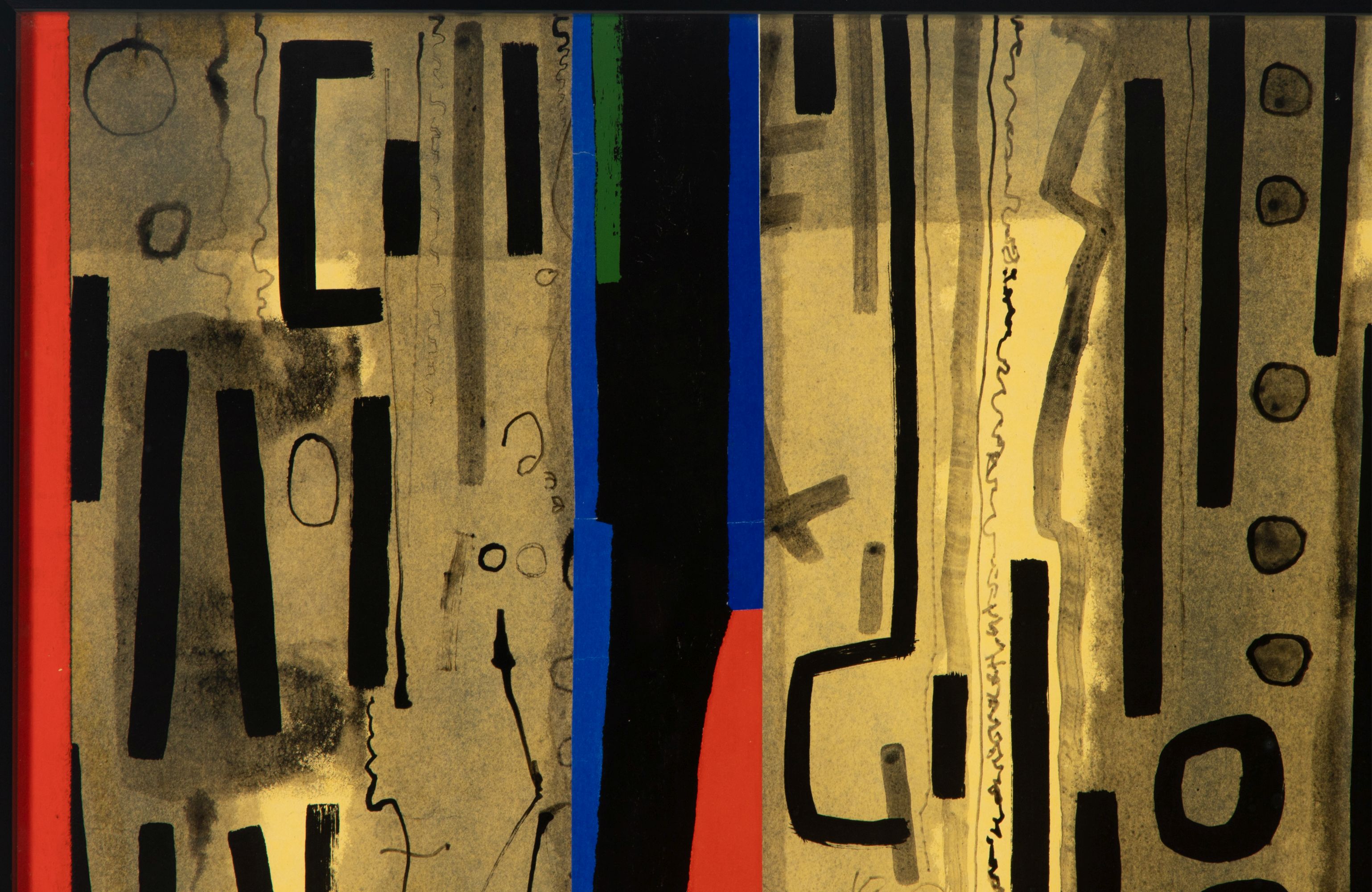 LOUIS CATUSCO (1927-1995) TAOS MODERN MIXED MEDIA, 1955