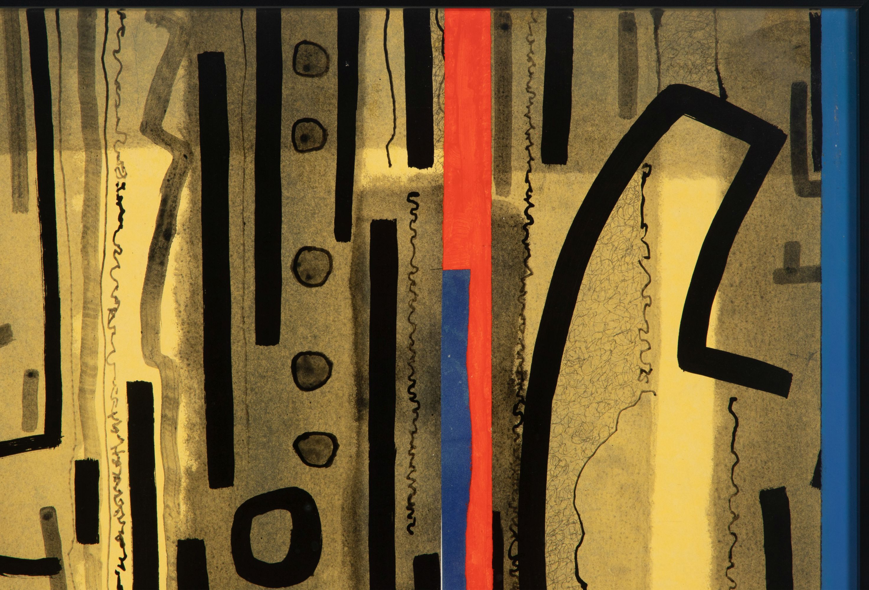 LOUIS CATUSCO (1927-1995) TAOS MODERN MIXED MEDIA, 1955