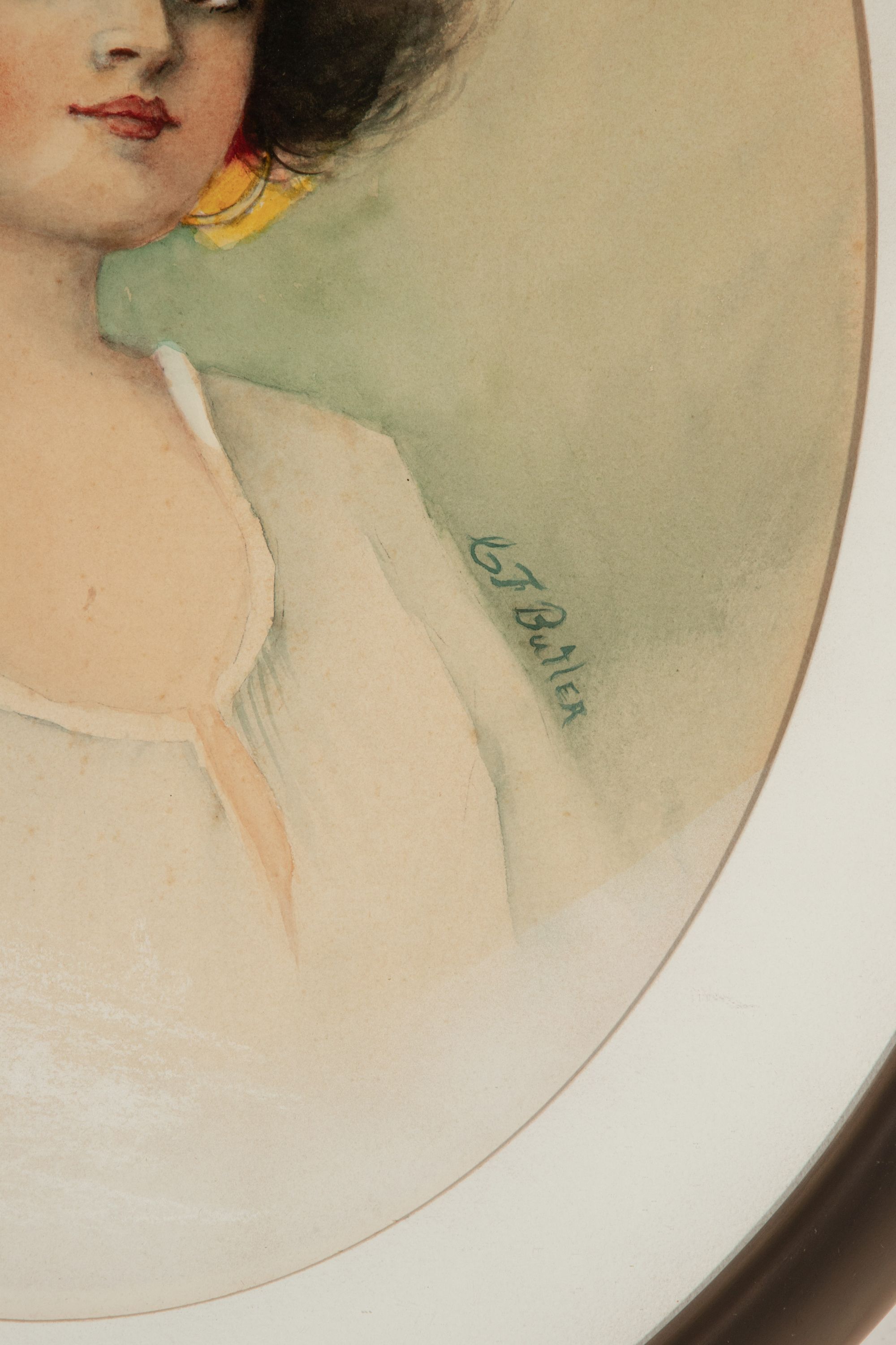 WATERCOLOR SIGNED BUTLER CIRCA 1910