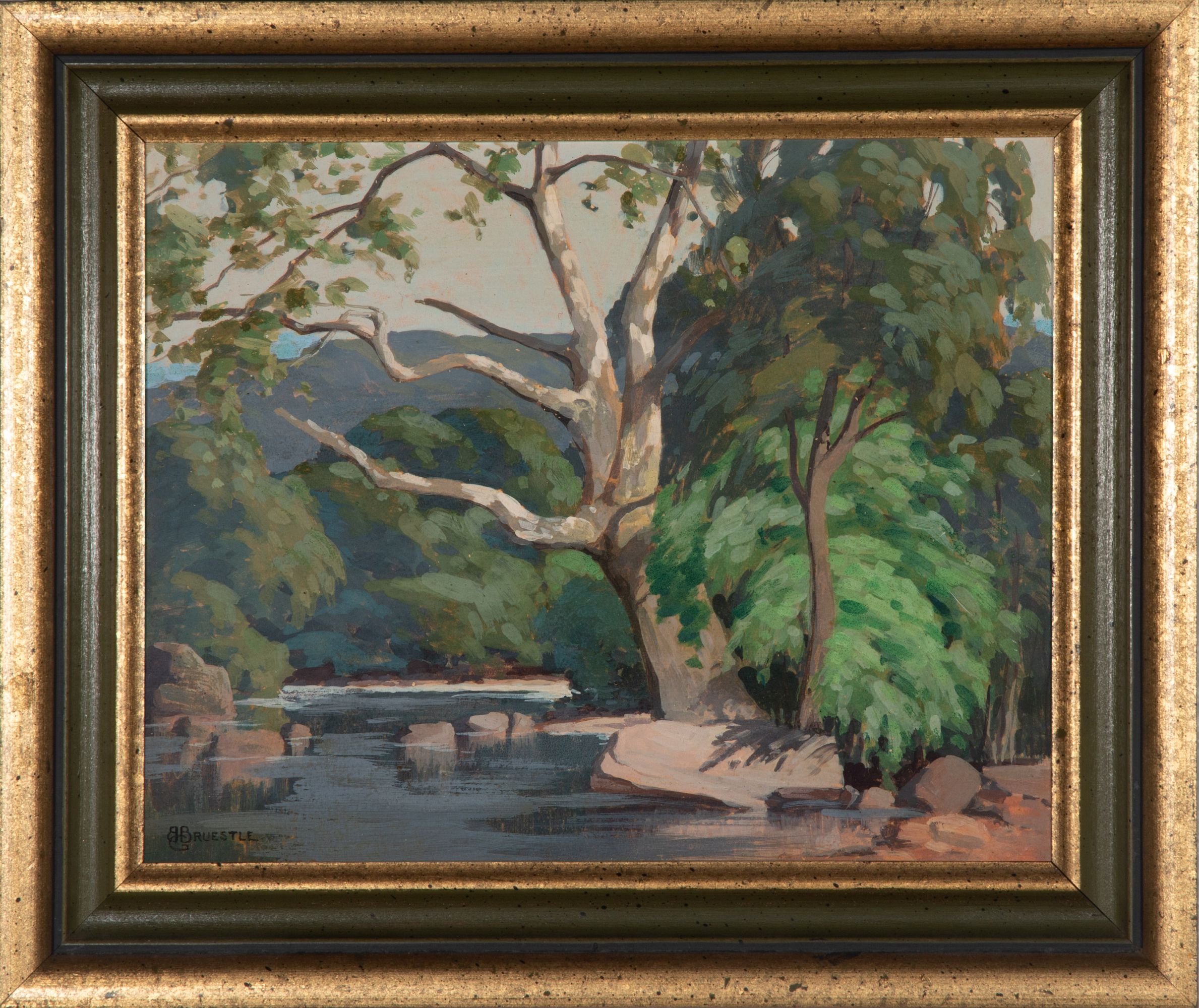 BERTRAM GEORGE BRUESTLE (1906-1968) OIL ON BOARD