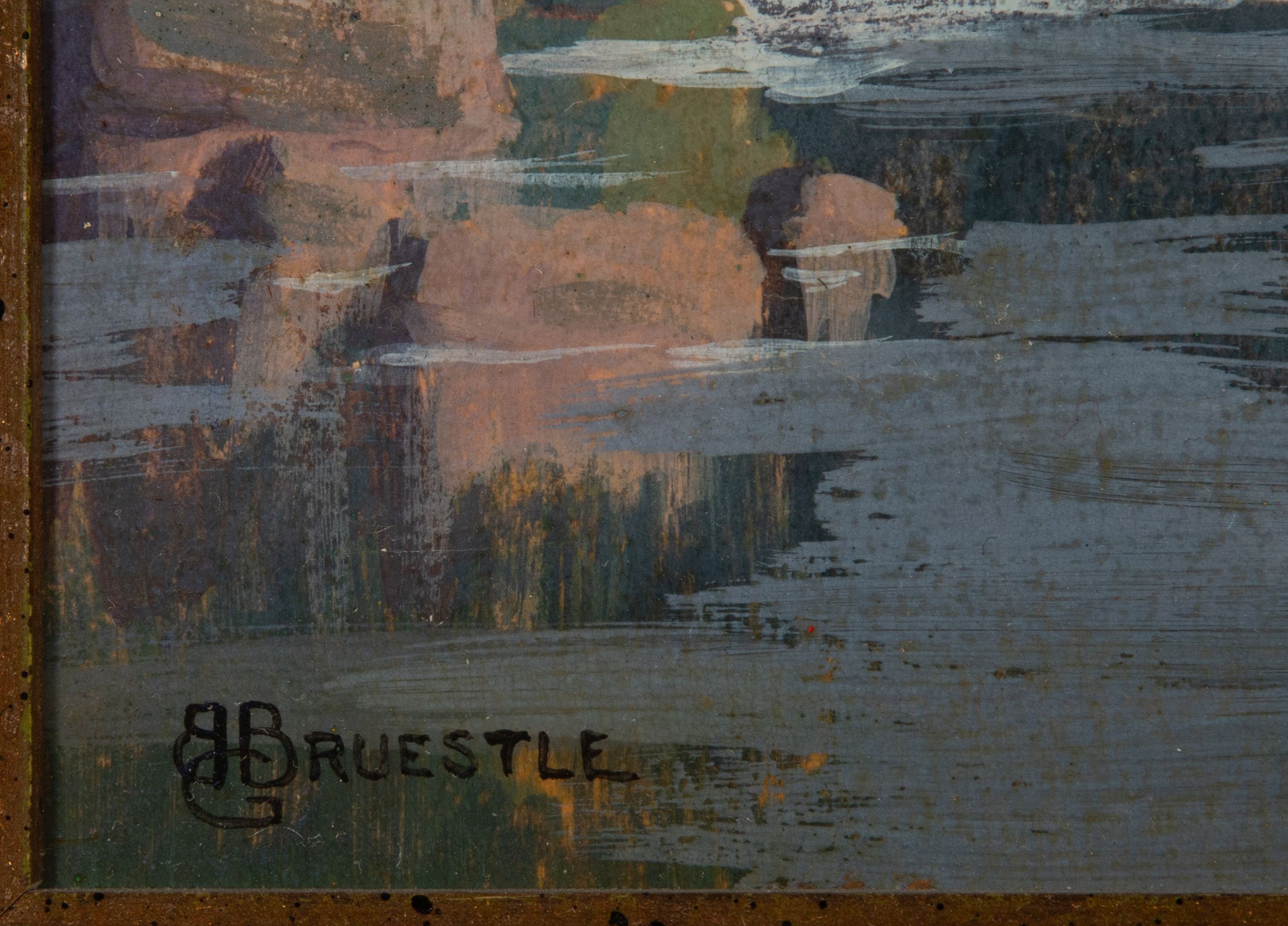 BERTRAM GEORGE BRUESTLE (1906-1968) OIL ON BOARD