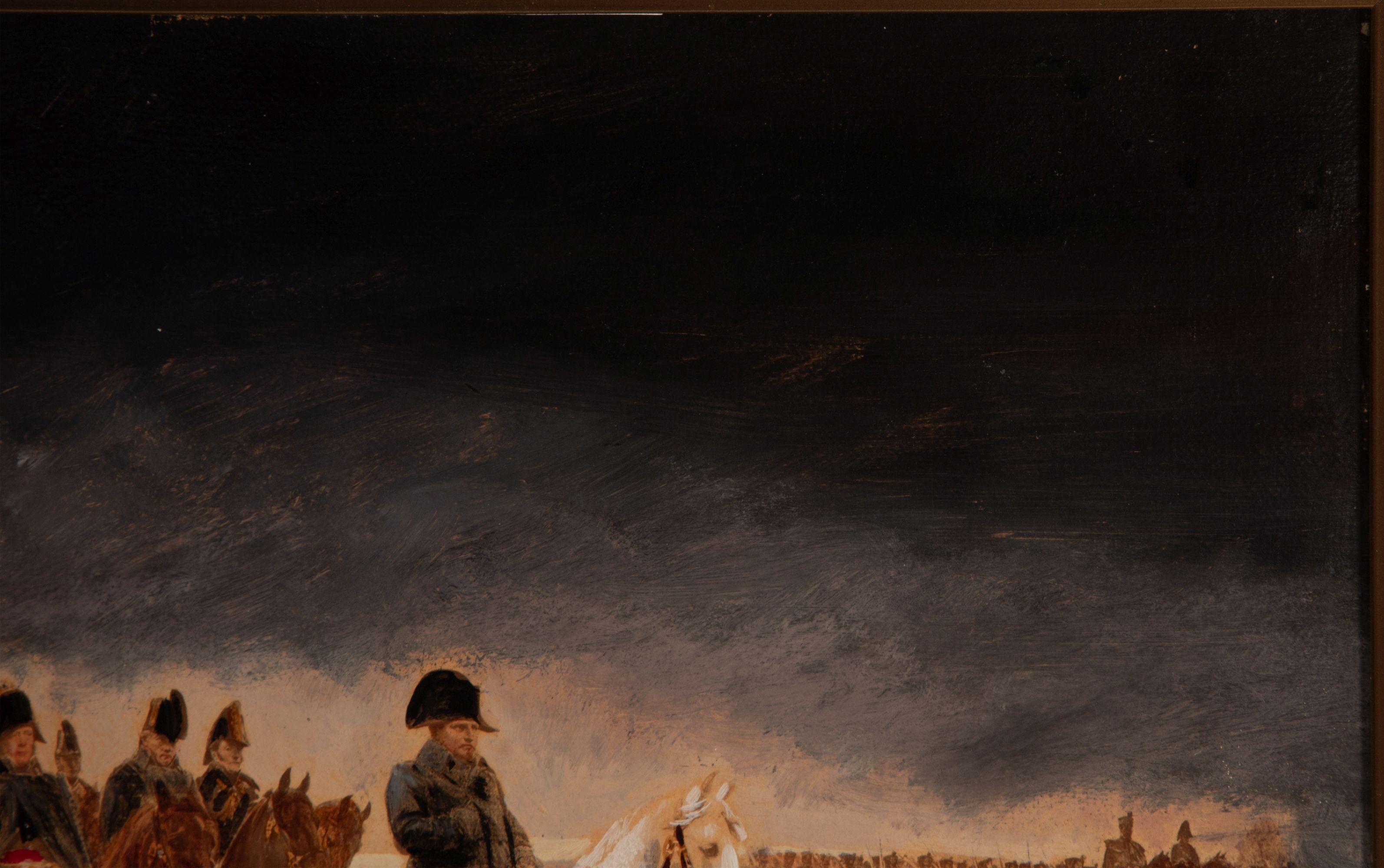 HAND HEIGHTENED IMAGE ON CANVAS CIRCA 1910