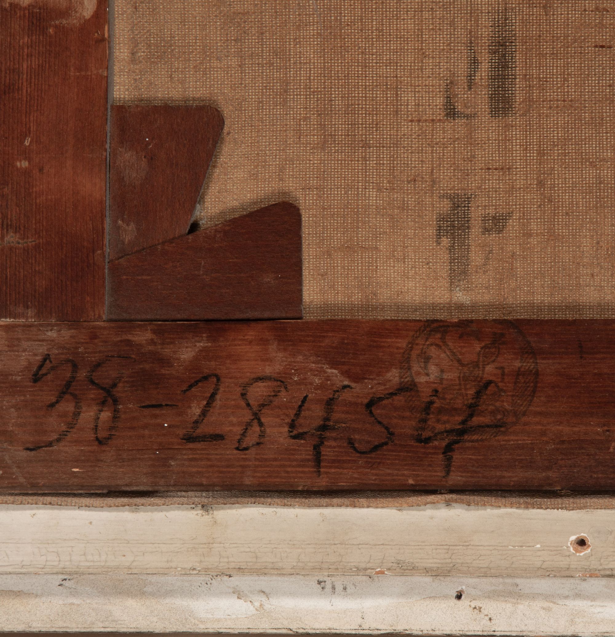 HAND HEIGHTENED IMAGE ON CANVAS CIRCA 1910