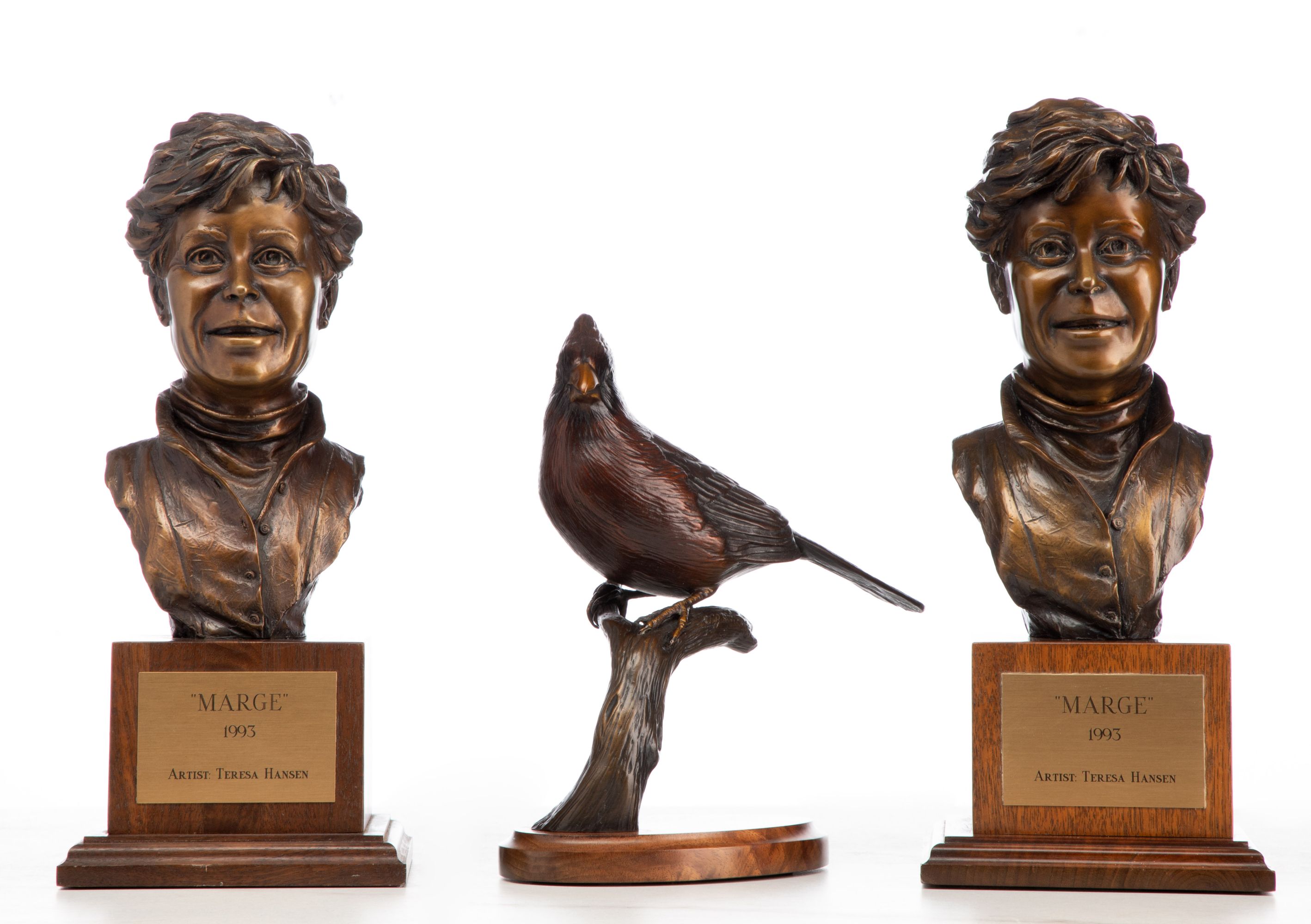 CLIFF HOLESTELLE & TERESA HANSEN BRONZE SCULPTURE (3)