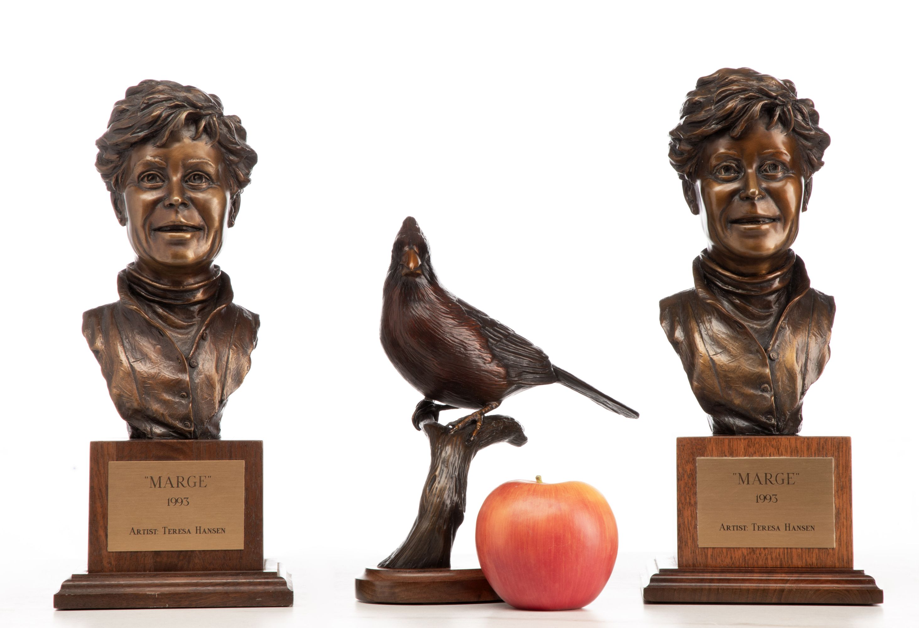 CLIFF HOLESTELLE & TERESA HANSEN BRONZE SCULPTURE (3)