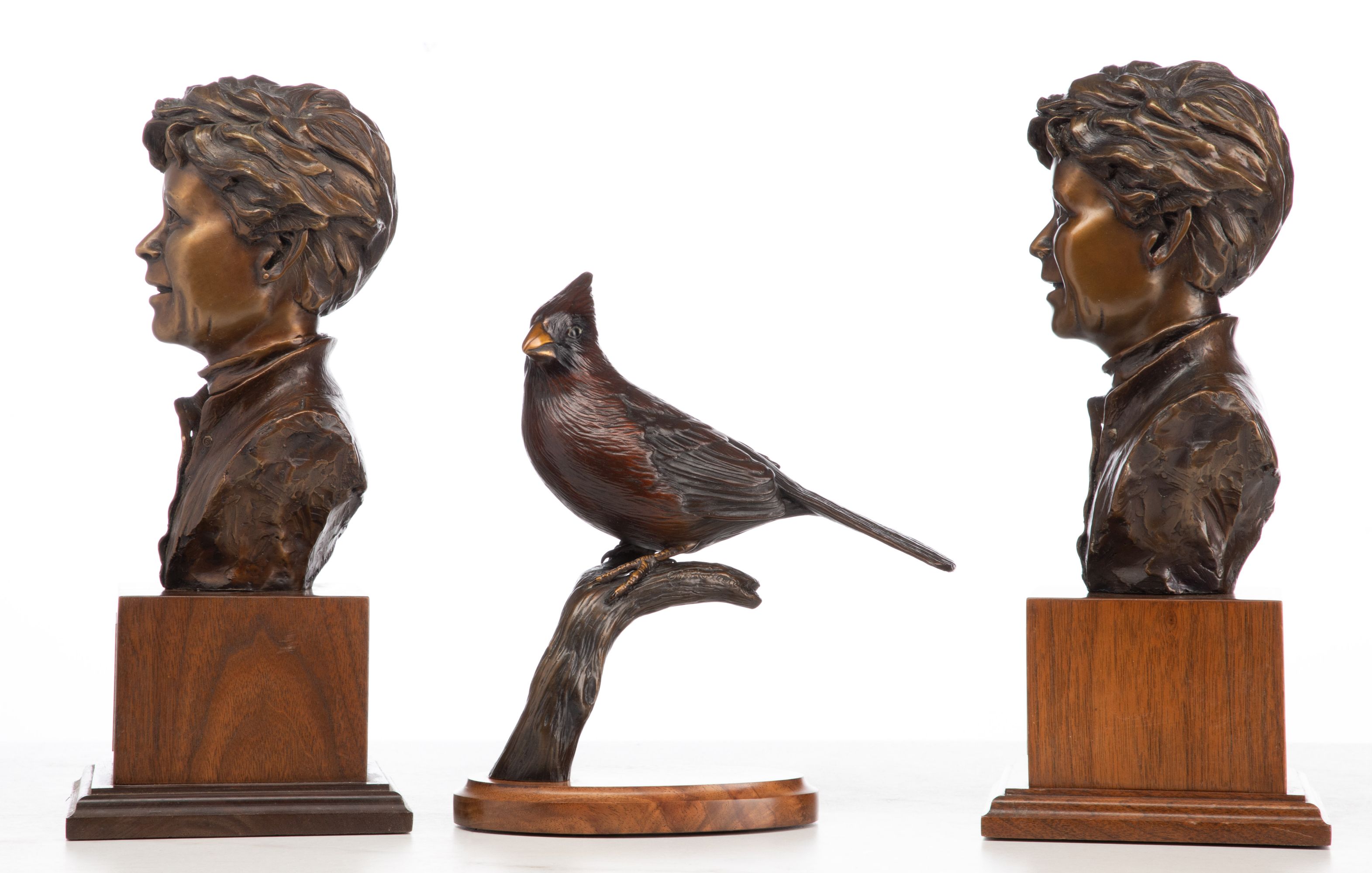CLIFF HOLESTELLE & TERESA HANSEN BRONZE SCULPTURE (3)