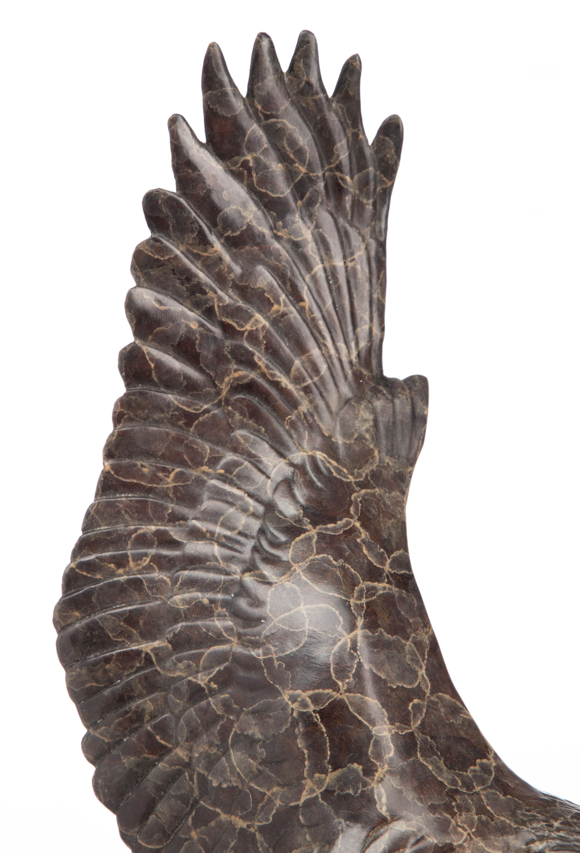 GERALD BALCIAR (BORN 1942) PATINATED BRONZE EAGLE