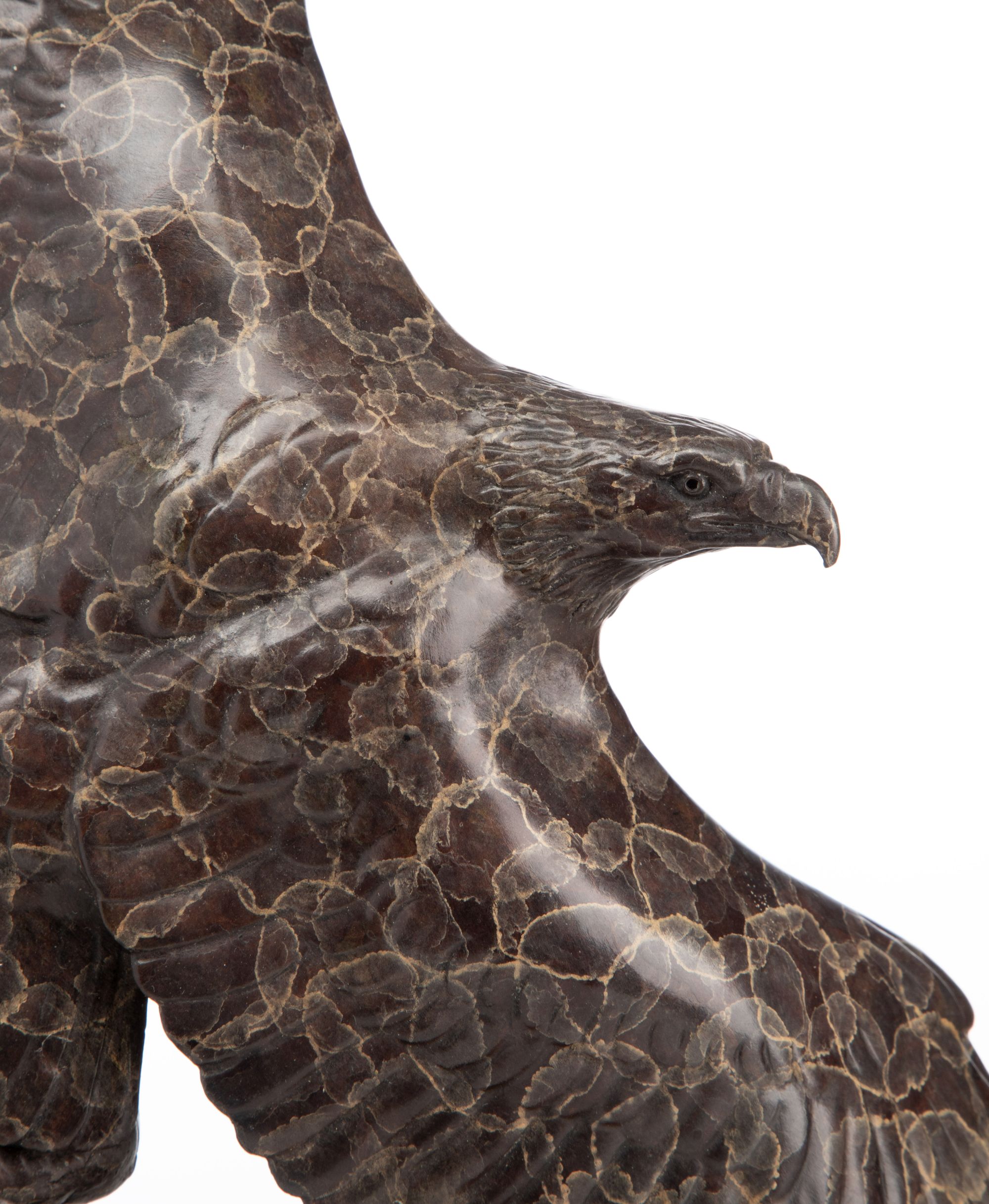 GERALD BALCIAR (BORN 1942) PATINATED BRONZE EAGLE