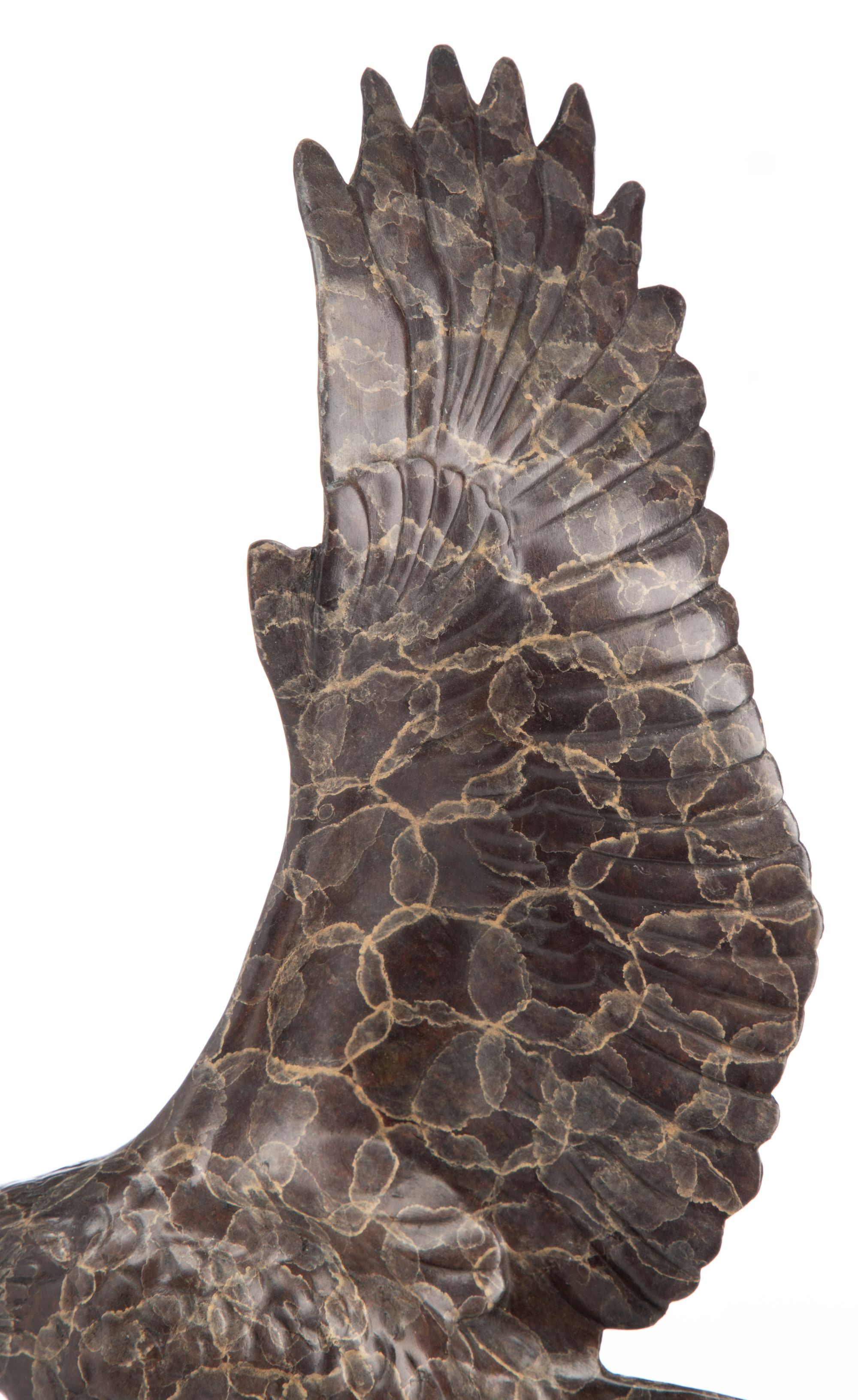 GERALD BALCIAR (BORN 1942) PATINATED BRONZE EAGLE
