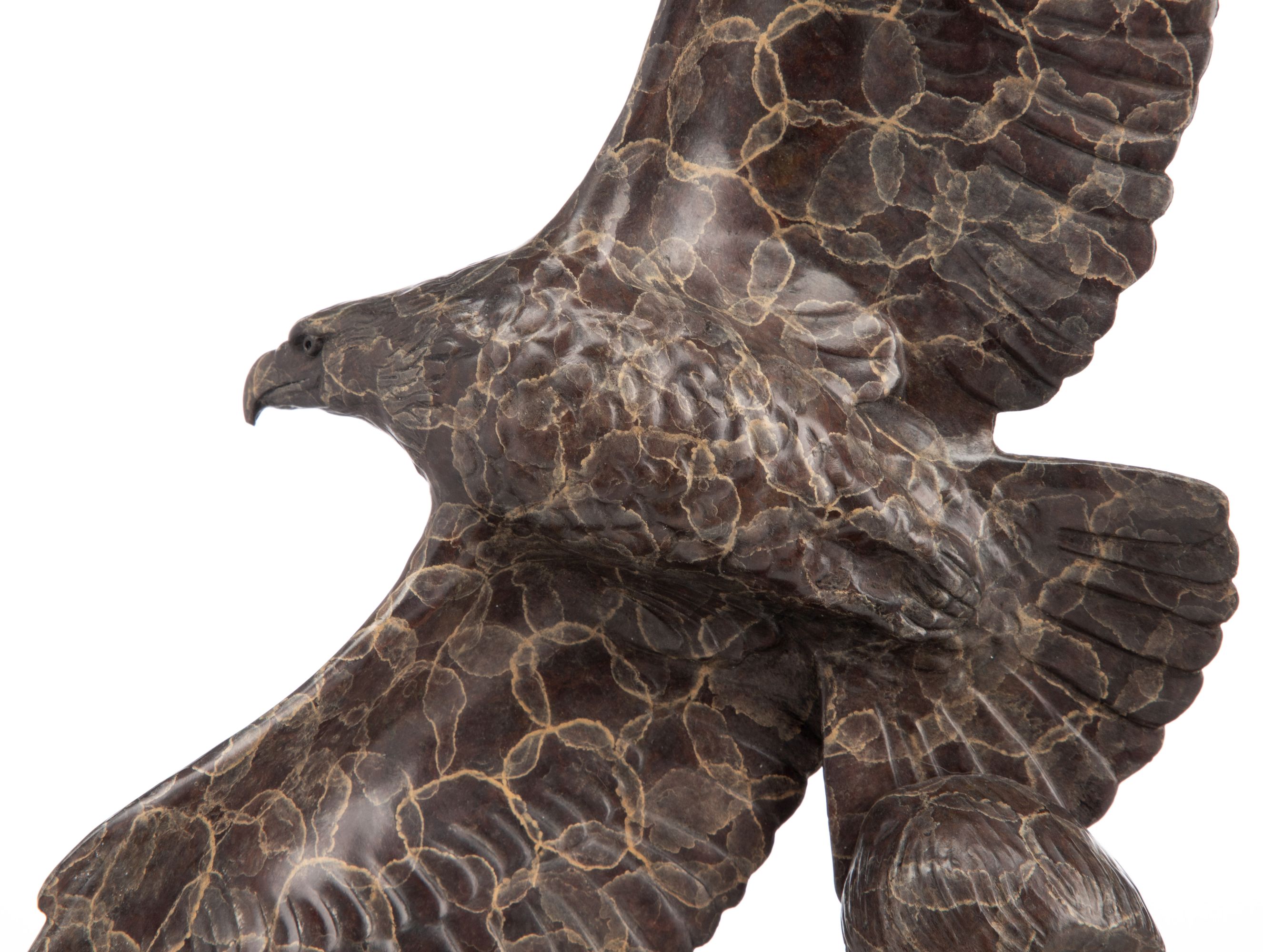 GERALD BALCIAR (BORN 1942) PATINATED BRONZE EAGLE