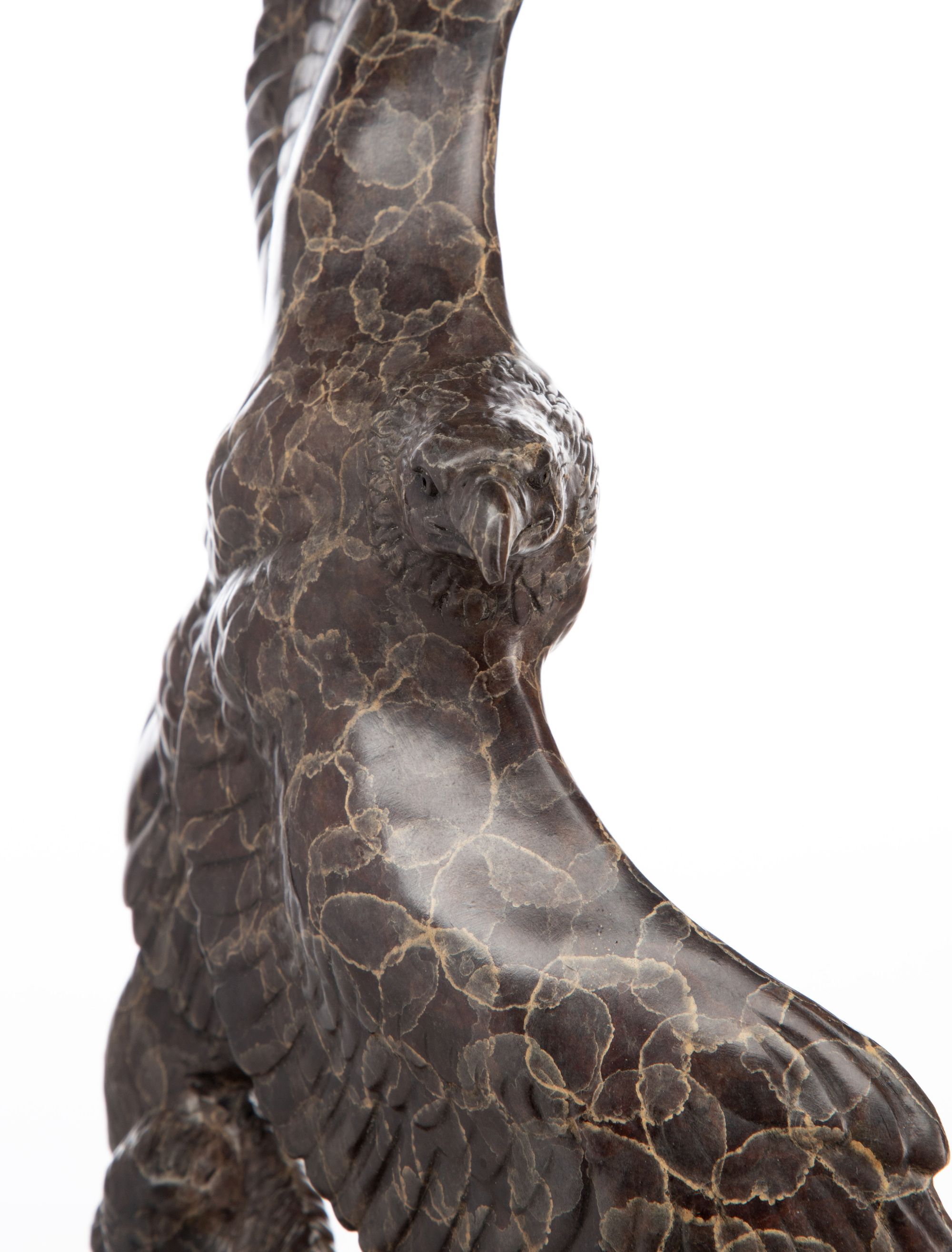 GERALD BALCIAR (BORN 1942) PATINATED BRONZE EAGLE
