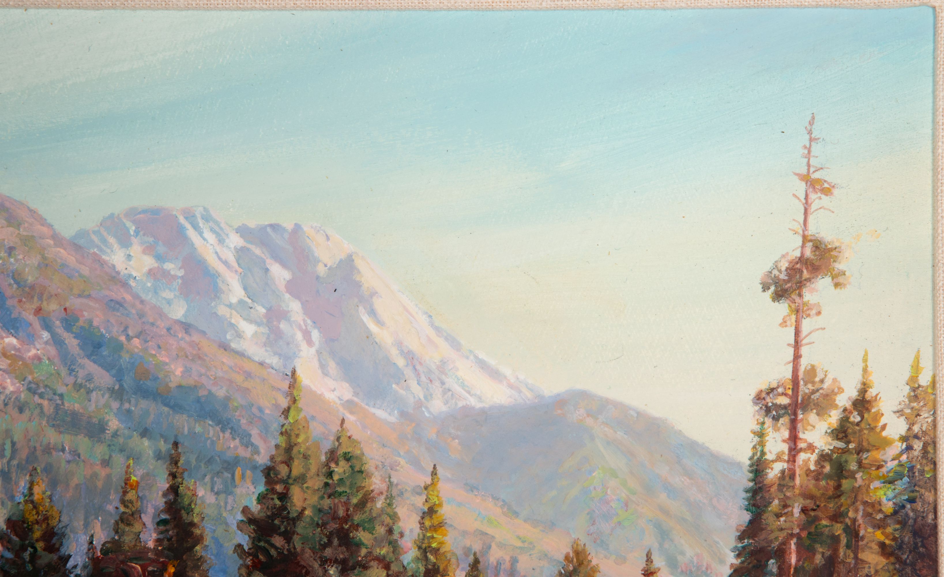 BOB WYGANT (1927-2008) WESTERN LANDSCAPE OIL ON BOARD