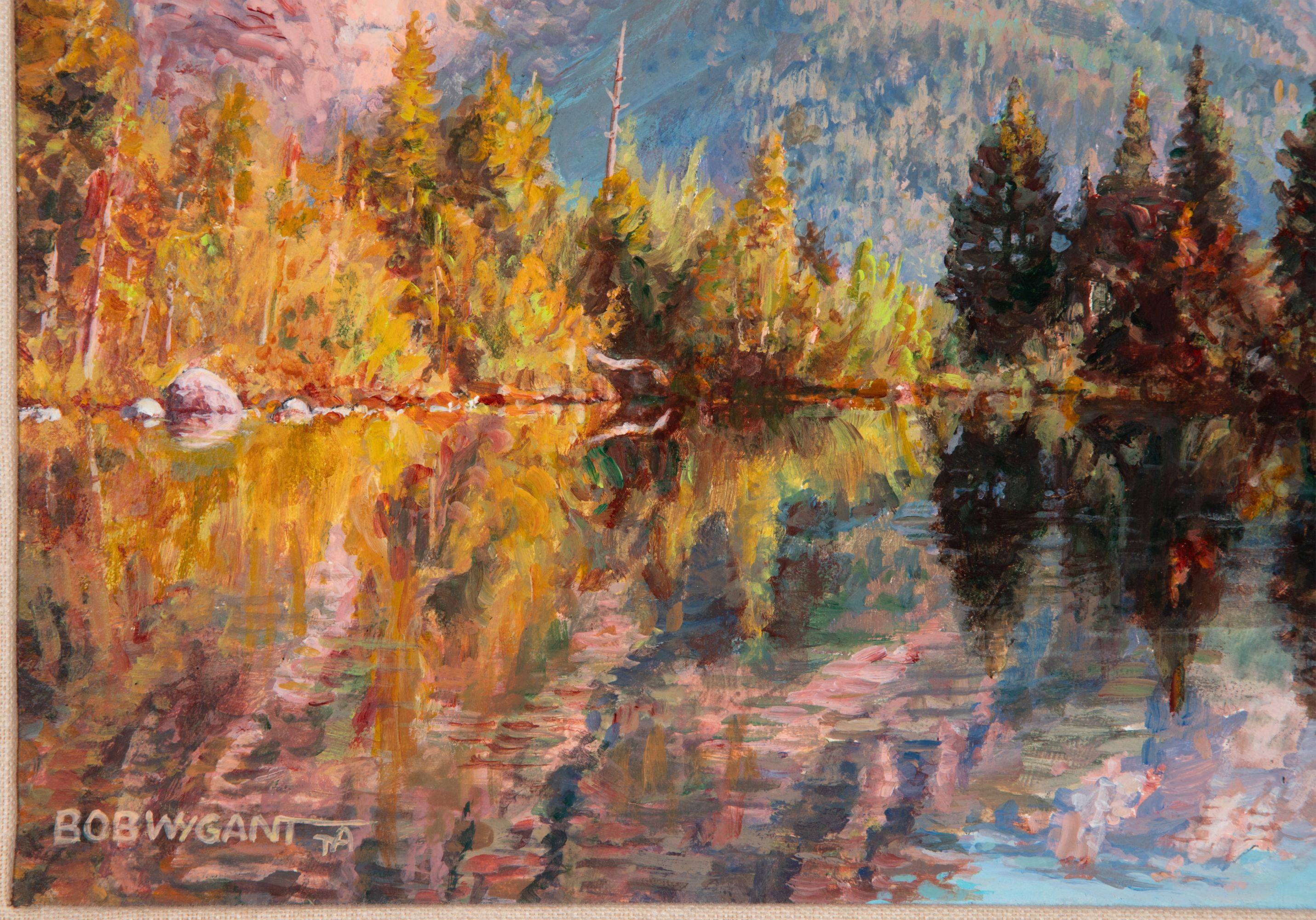 BOB WYGANT (1927-2008) WESTERN LANDSCAPE OIL ON BOARD
