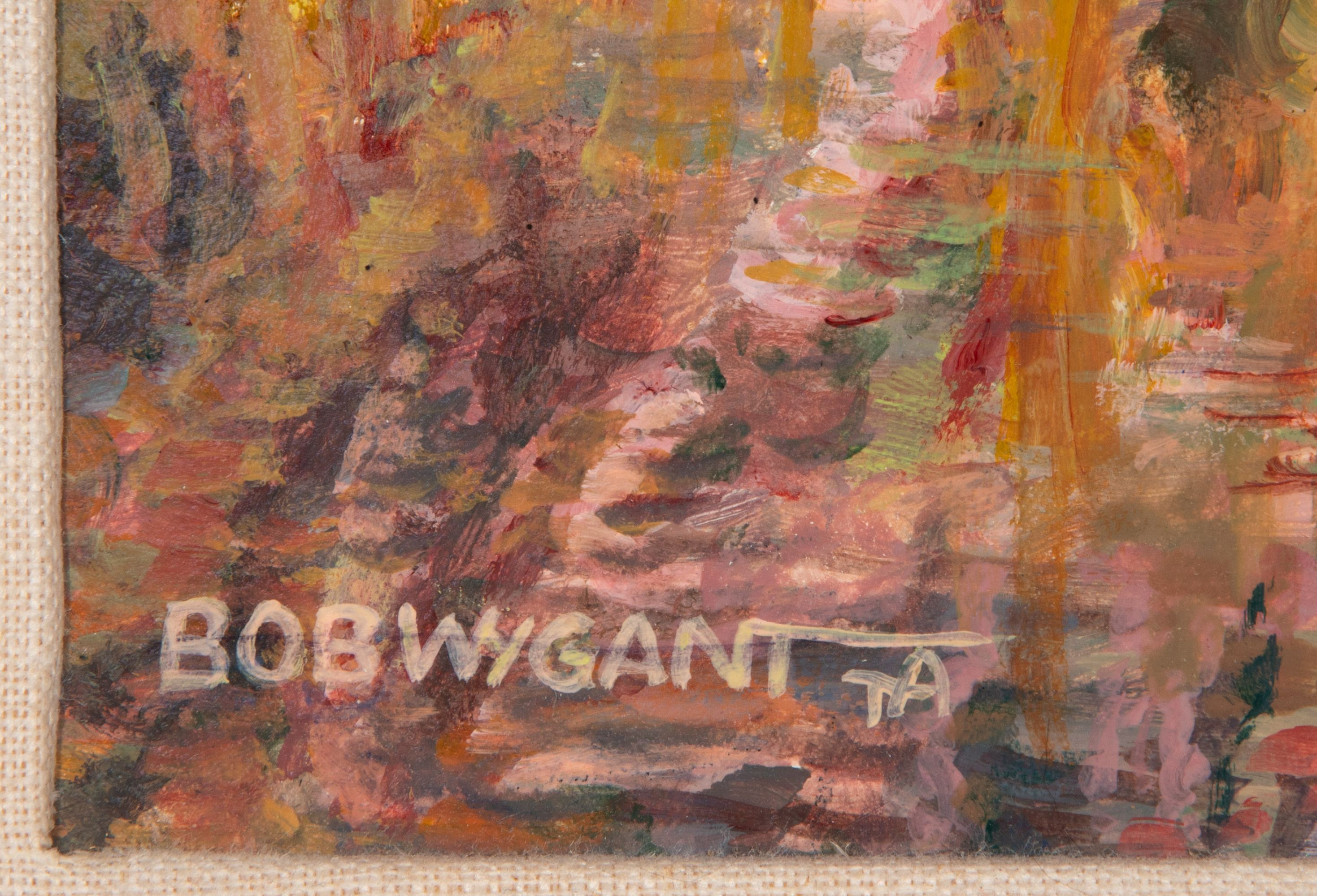 BOB WYGANT (1927-2008) WESTERN LANDSCAPE OIL ON BOARD