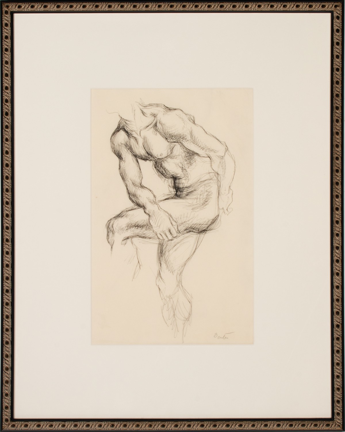 THOMAS HART BENTON (1889-1975) PEN AND INK STUDY