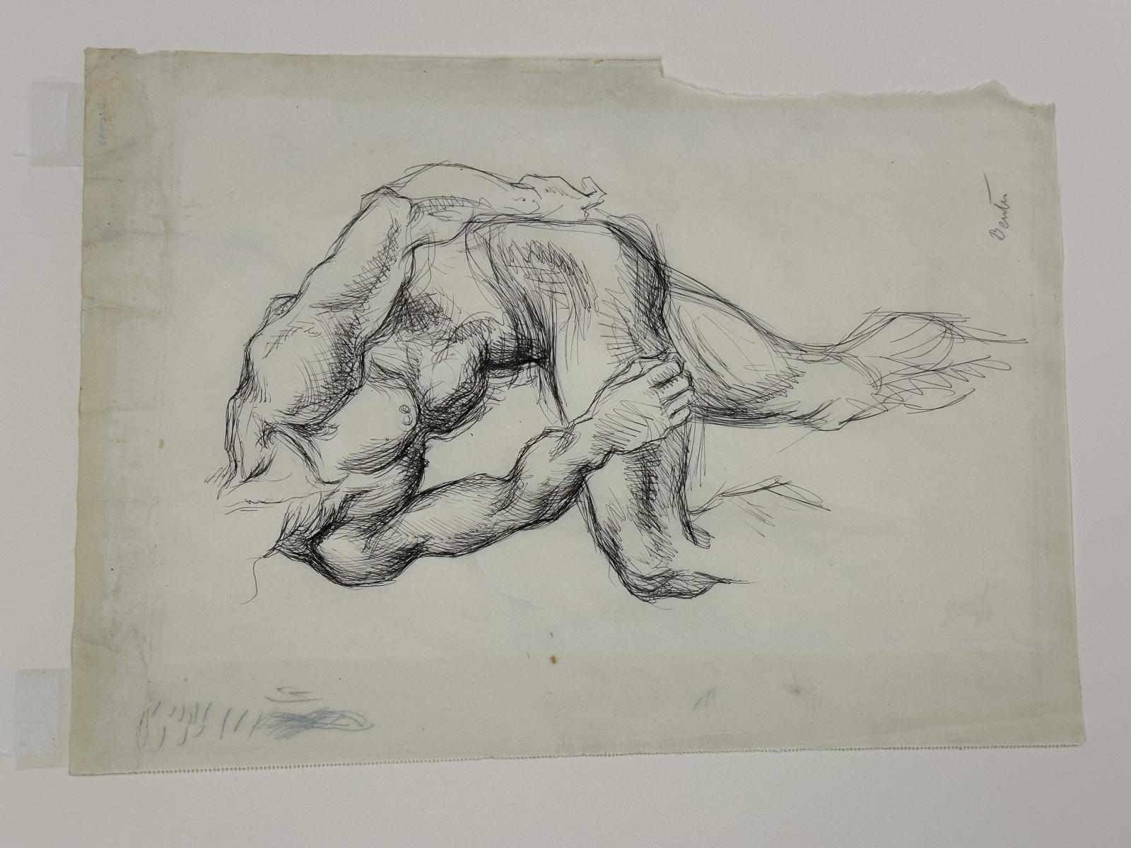THOMAS HART BENTON (1889-1975) PEN AND INK STUDY