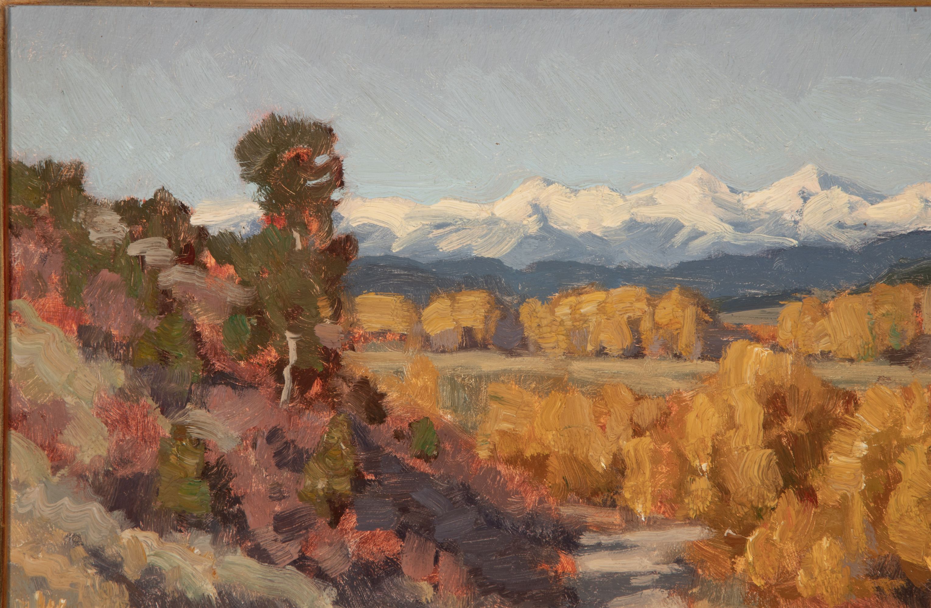 CHARLES FRITZ (B. 1955) WESTERN LANDSCAPE OIL ON PANEL