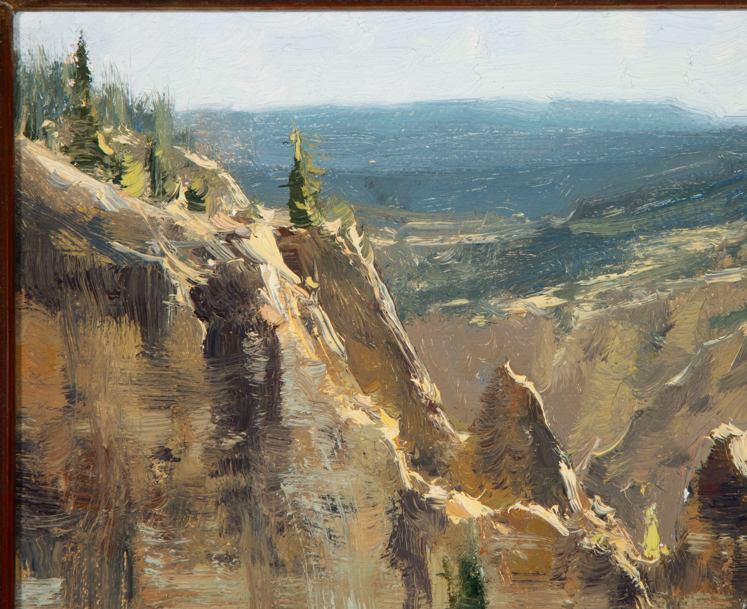 MATT SMITH (B. 1960) YELLOWSTONE CANYON OIL ON PANEL