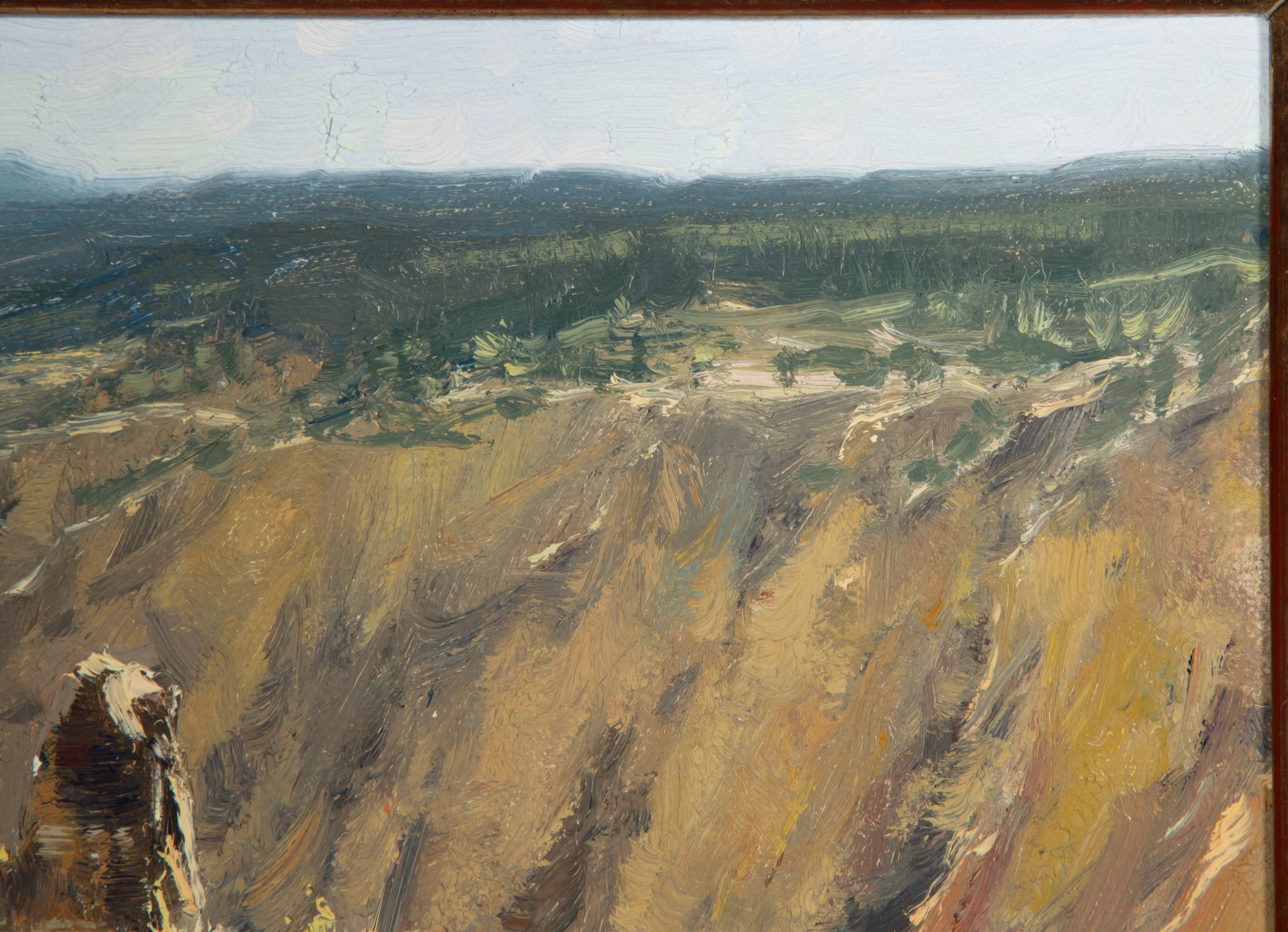 MATT SMITH (B. 1960) YELLOWSTONE CANYON OIL ON PANEL