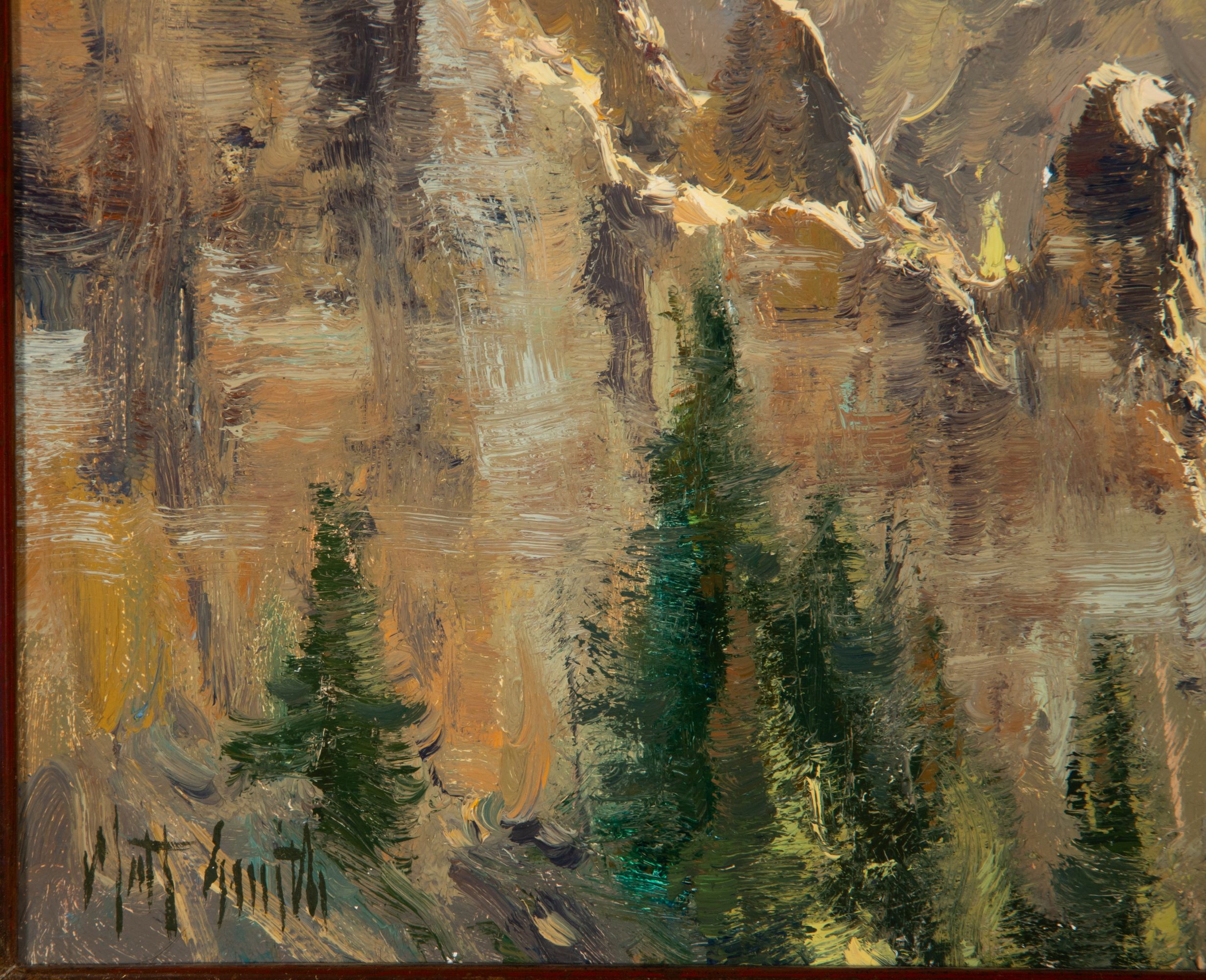MATT SMITH (B. 1960) YELLOWSTONE CANYON OIL ON PANEL