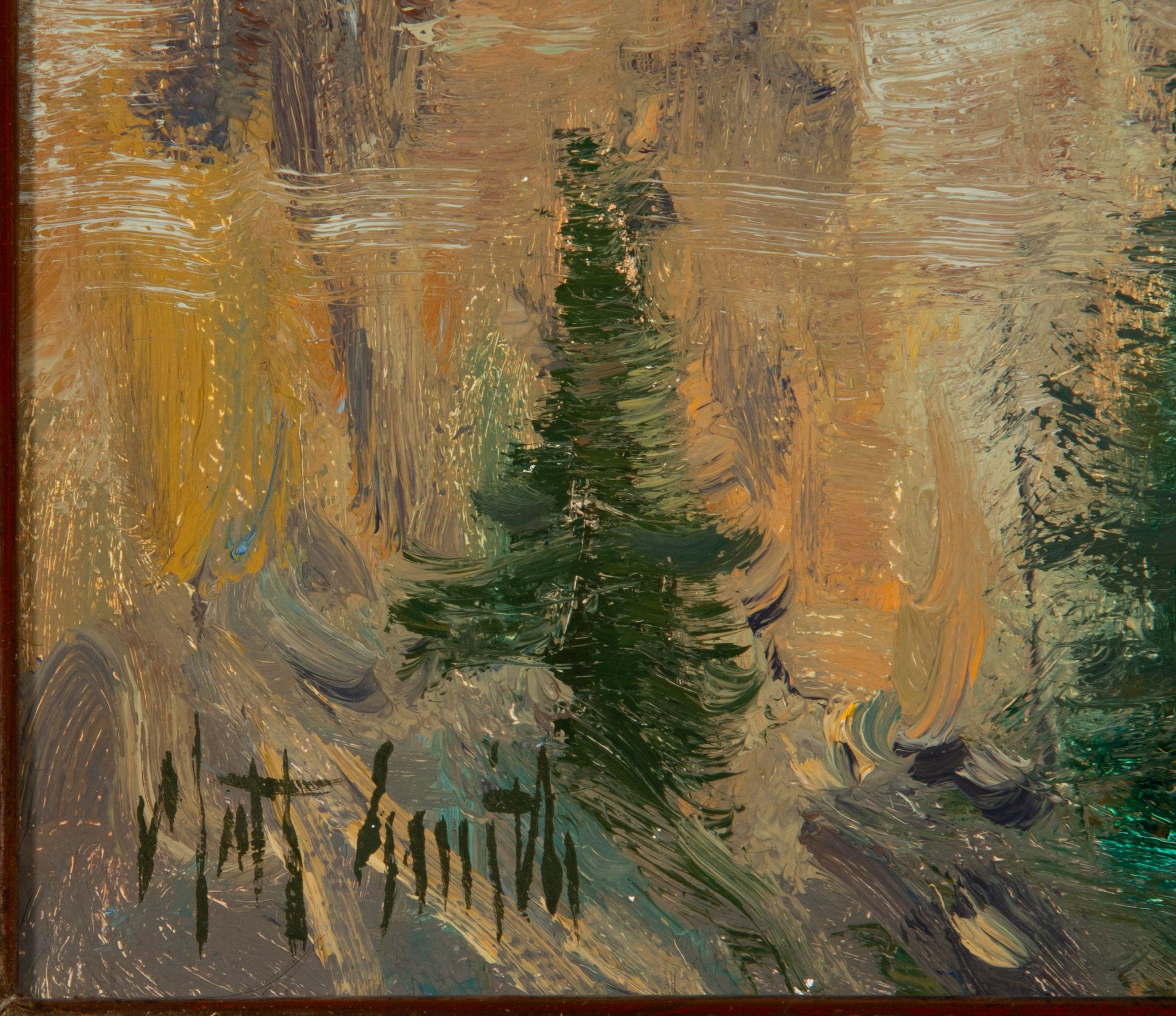 MATT SMITH (B. 1960) YELLOWSTONE CANYON OIL ON PANEL