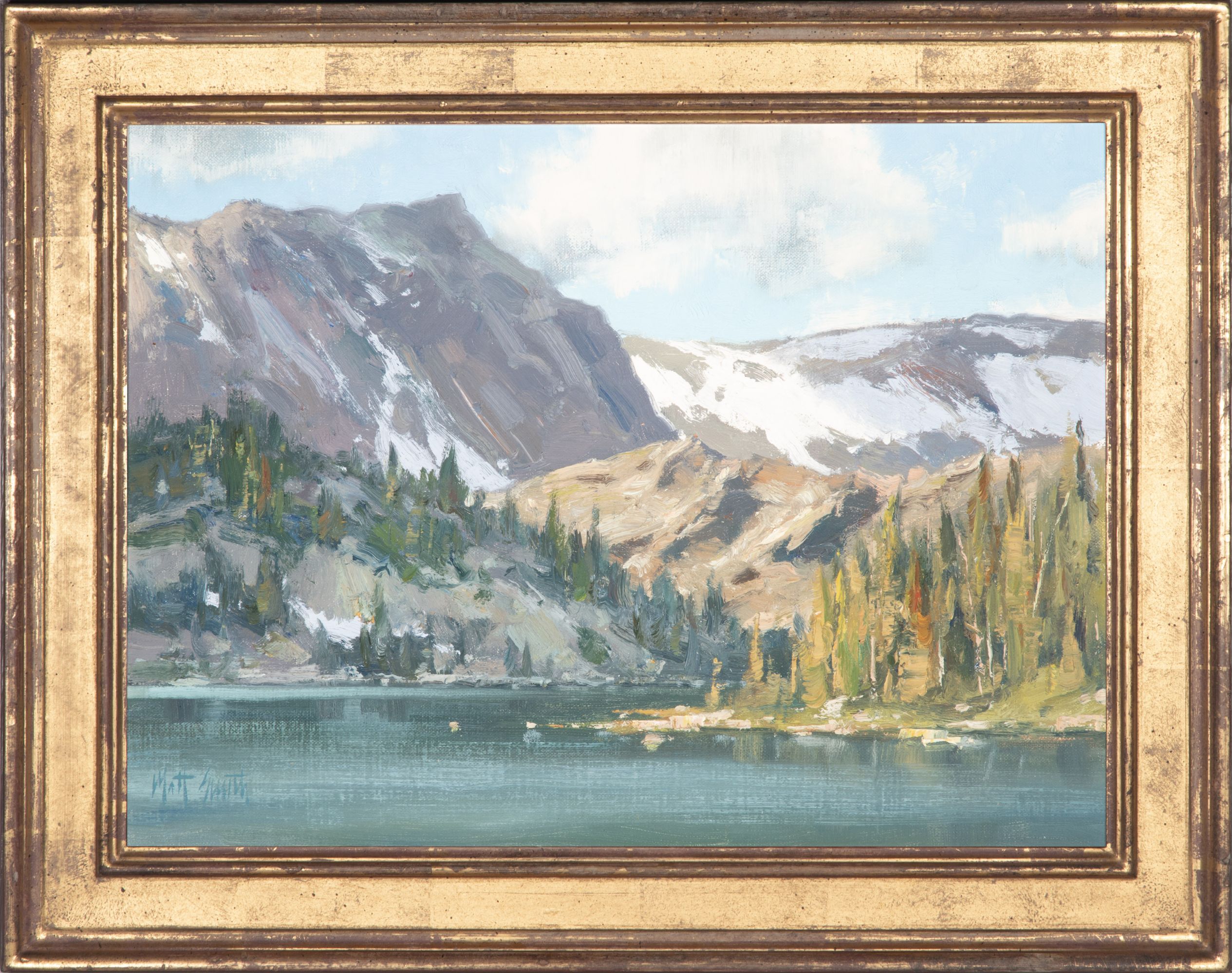 MATT SMITH (B. 1960) CANYON LAKE OIL ON PANEL