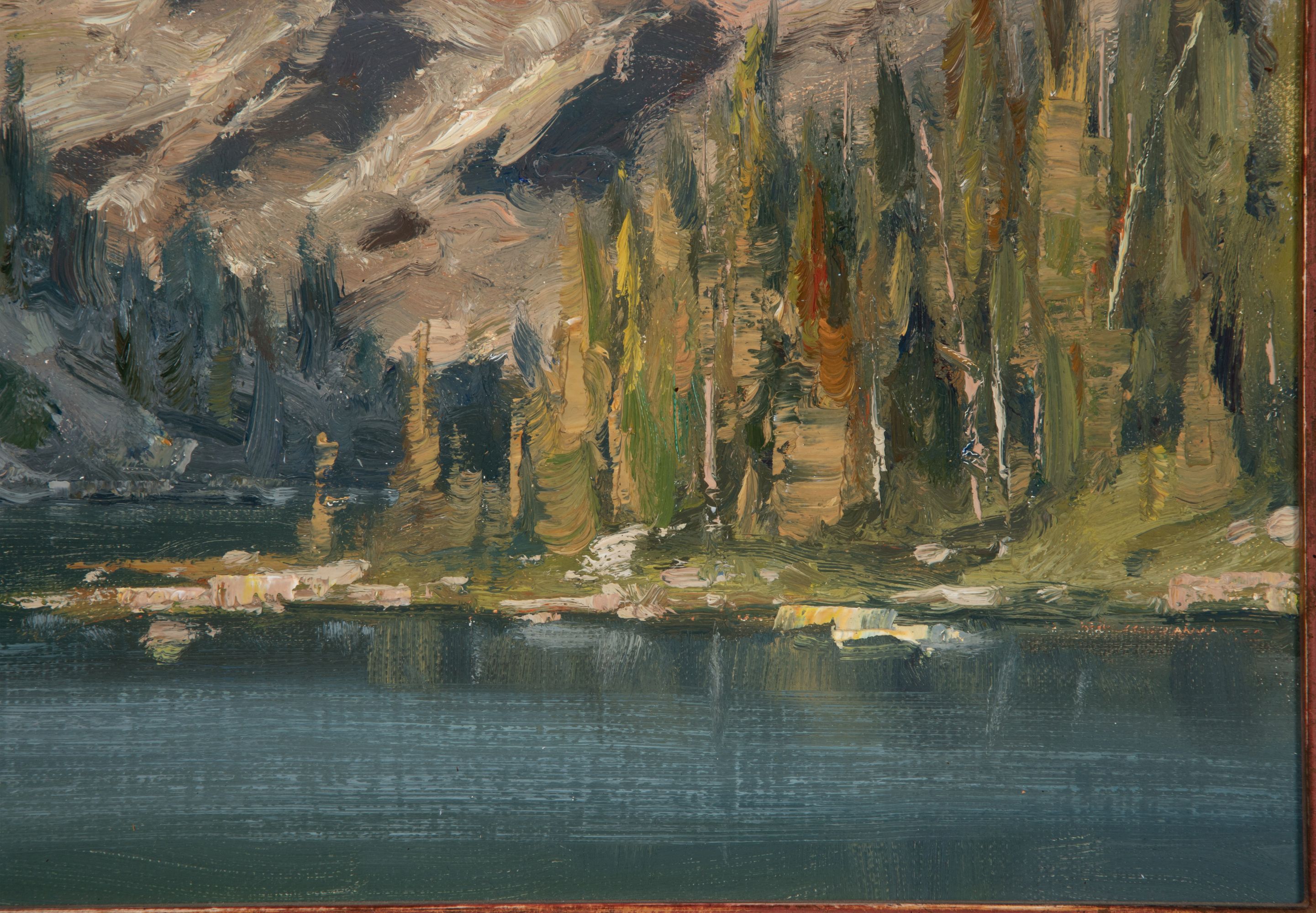 MATT SMITH (B. 1960) CANYON LAKE OIL ON PANEL