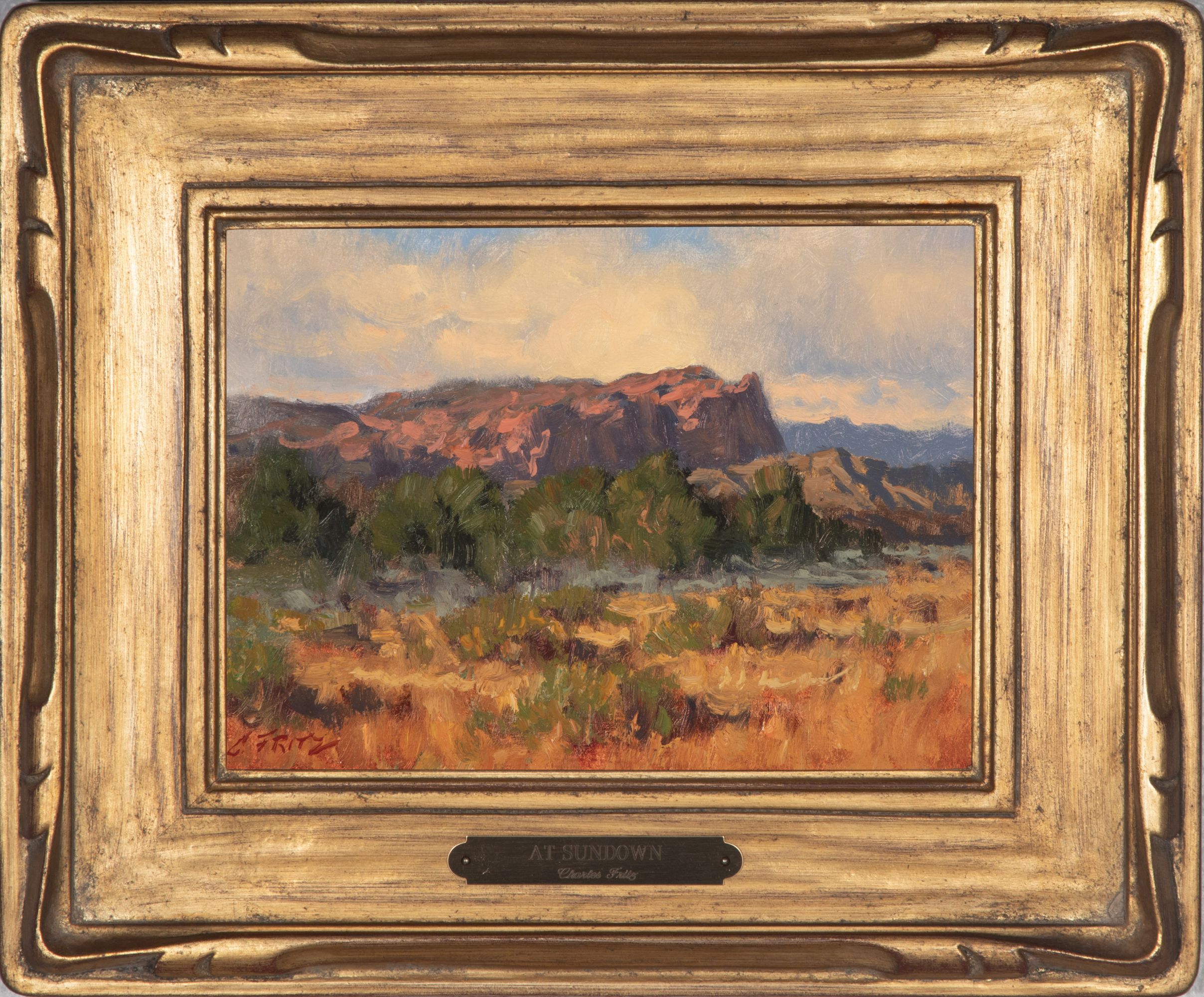 CHARLES FRITZ (BORN 1955) WESTERN LANDSCAPE OIL