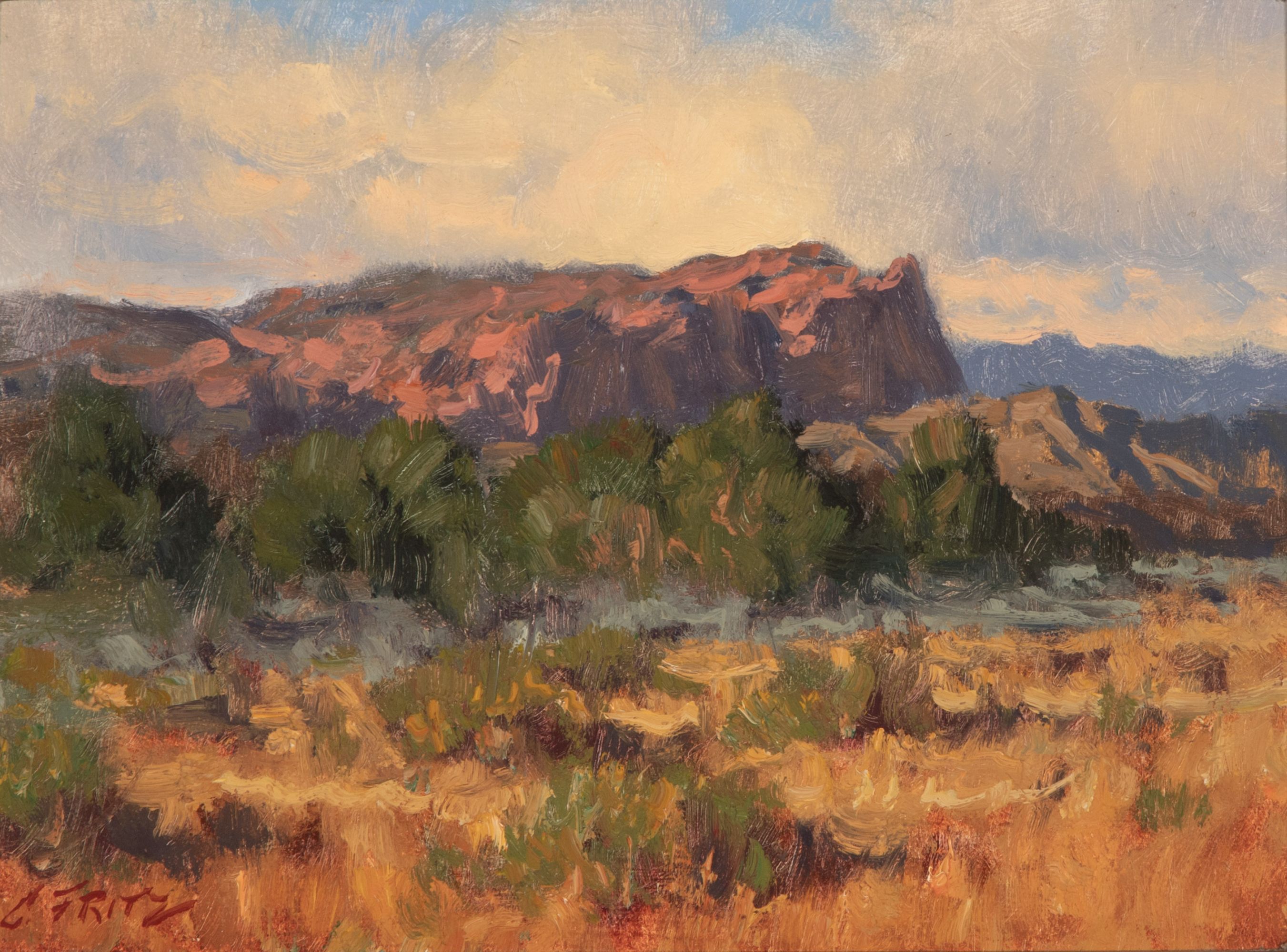 CHARLES FRITZ (BORN 1955) WESTERN LANDSCAPE OIL