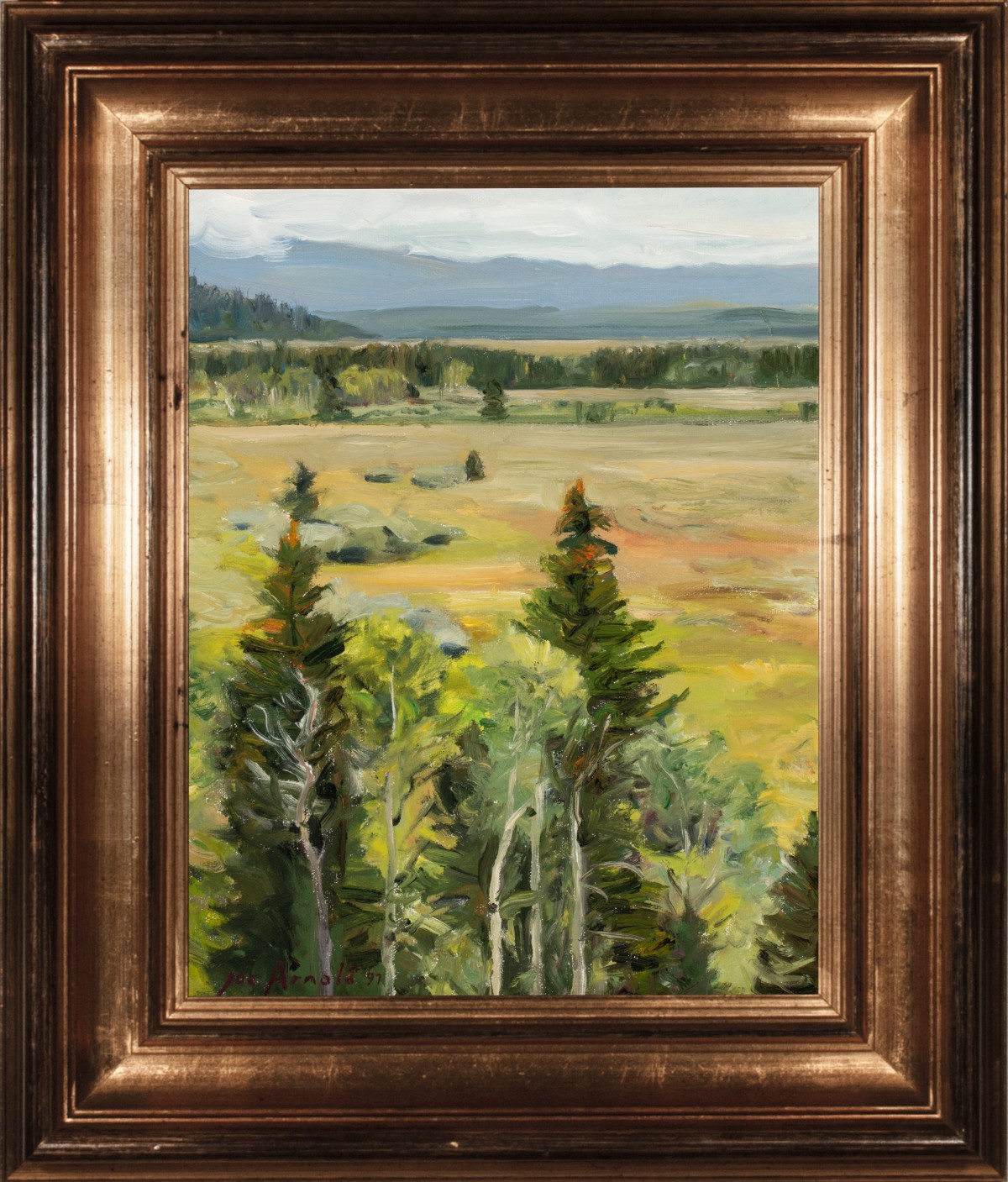 JOE ARNOLD (BORN 1965) YELLOWSTONE OIL ON CANVAS