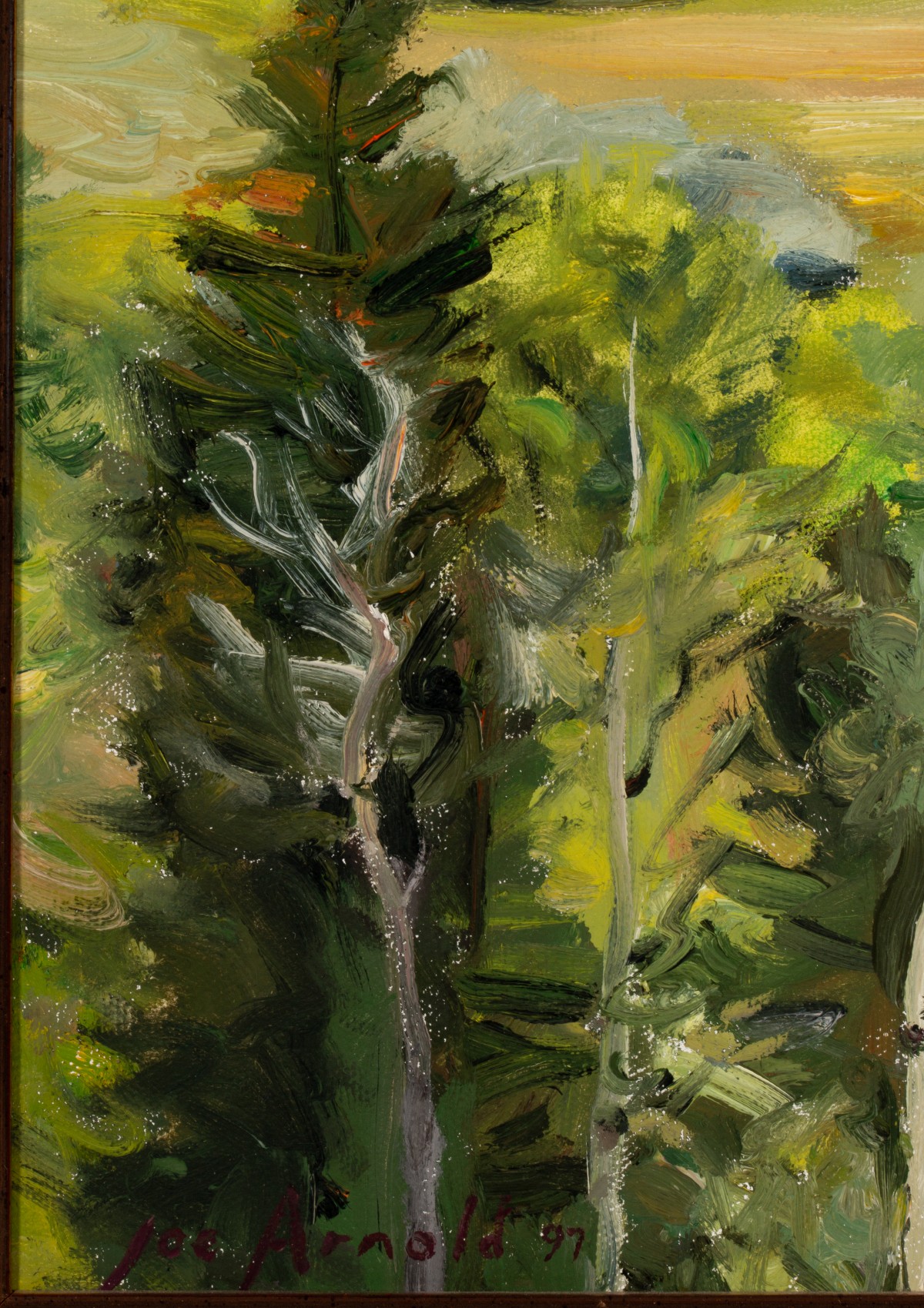 JOE ARNOLD (BORN 1965) YELLOWSTONE OIL ON CANVAS
