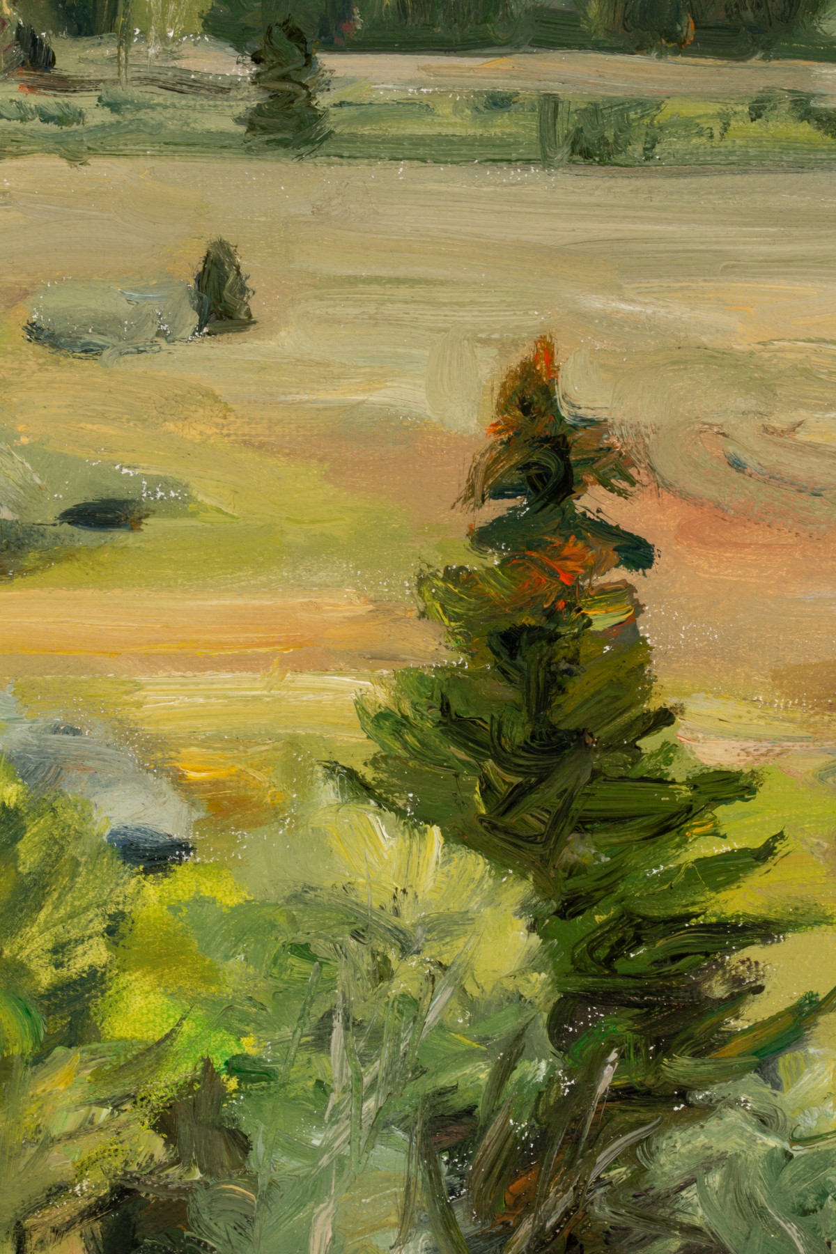 JOE ARNOLD (BORN 1965) YELLOWSTONE OIL ON CANVAS