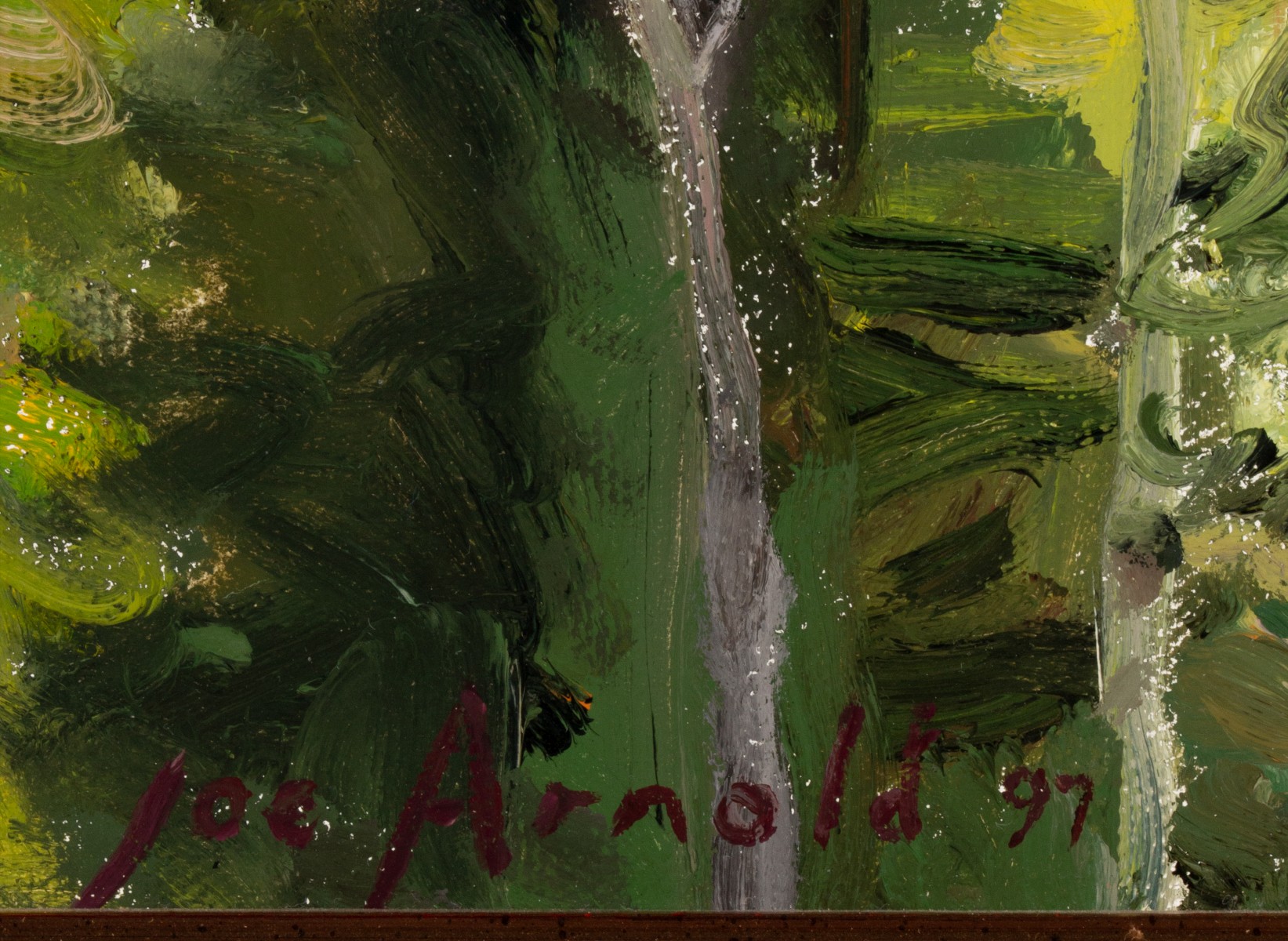 JOE ARNOLD (BORN 1965) YELLOWSTONE OIL ON CANVAS