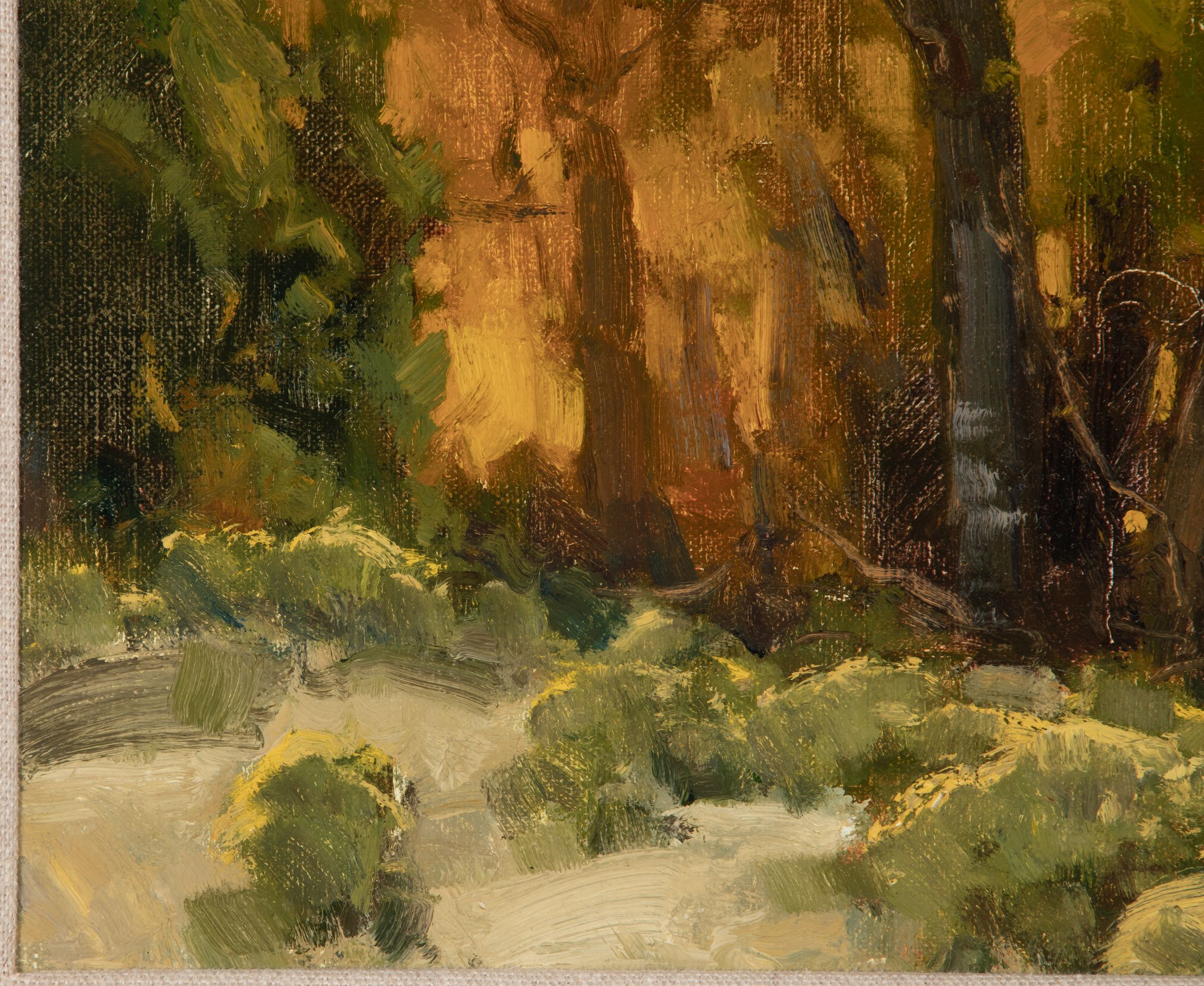MATT SMITH (B. 1960) AUTUMN COTTONWOODS OIL ON PANEL
