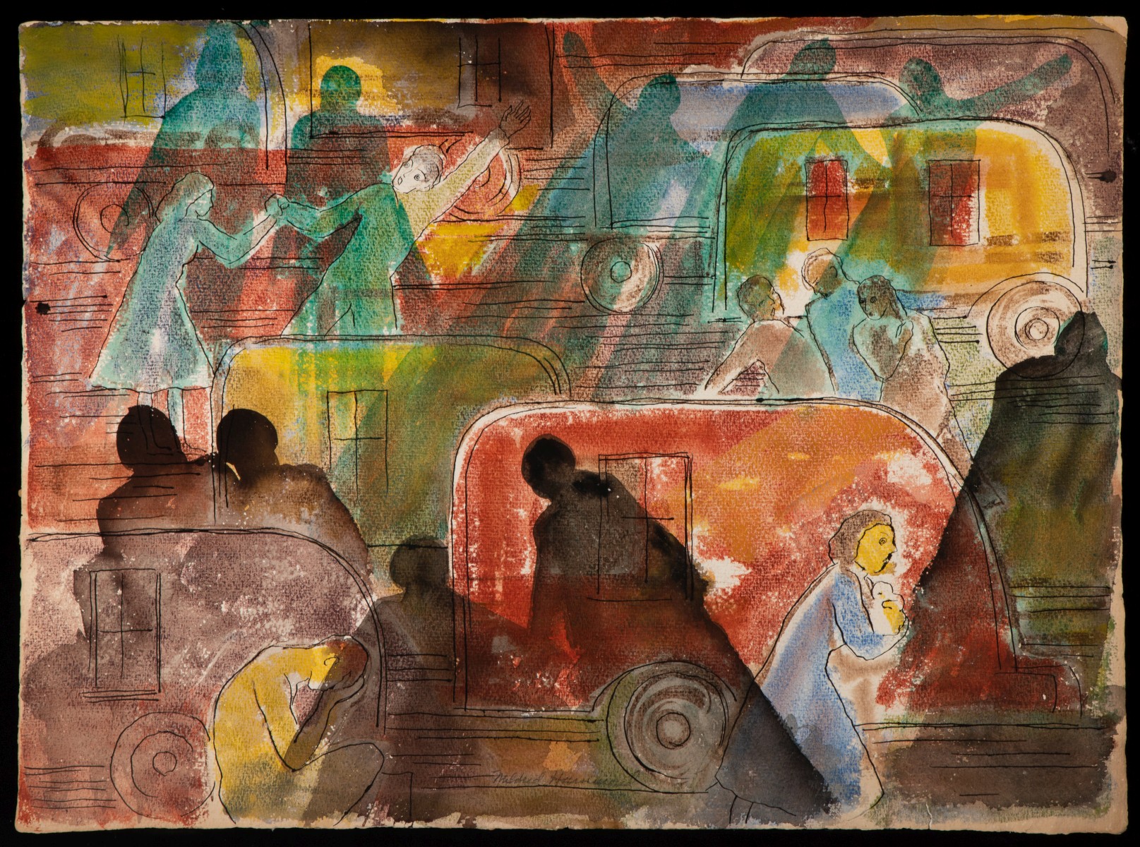 MILDRED WELSH HAMMOND (1897-1966) MIXED MEDIA ON PAPER