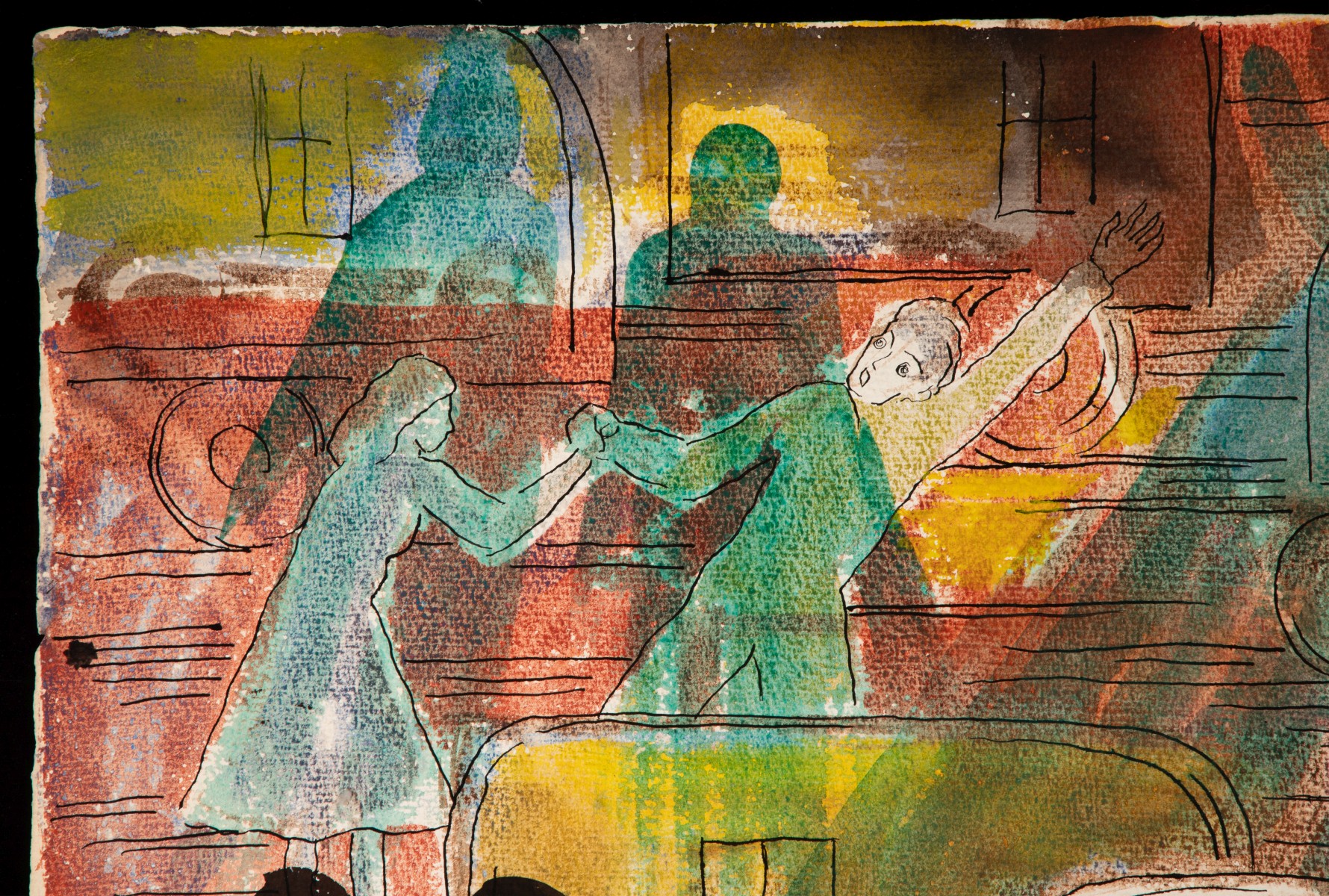 MILDRED WELSH HAMMOND (1897-1966) MIXED MEDIA ON PAPER