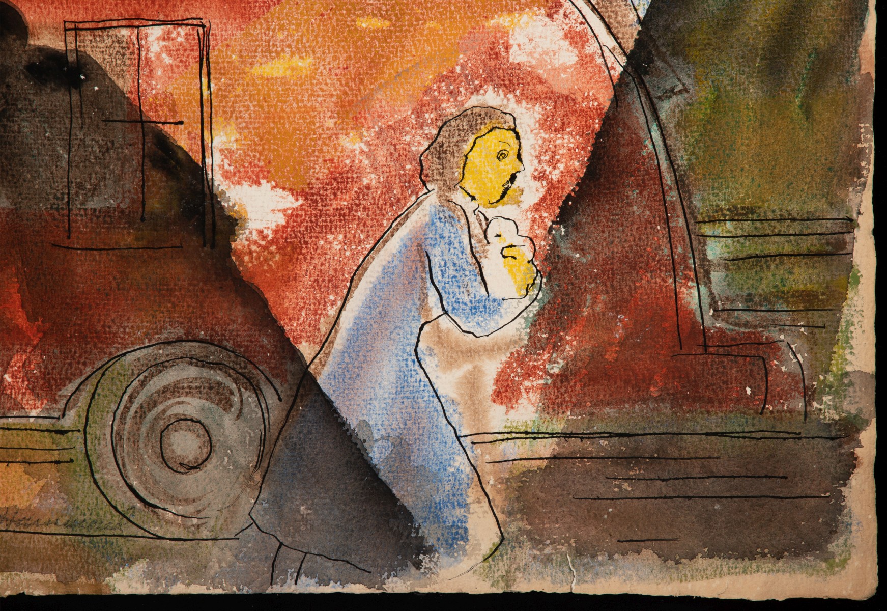 MILDRED WELSH HAMMOND (1897-1966) MIXED MEDIA ON PAPER