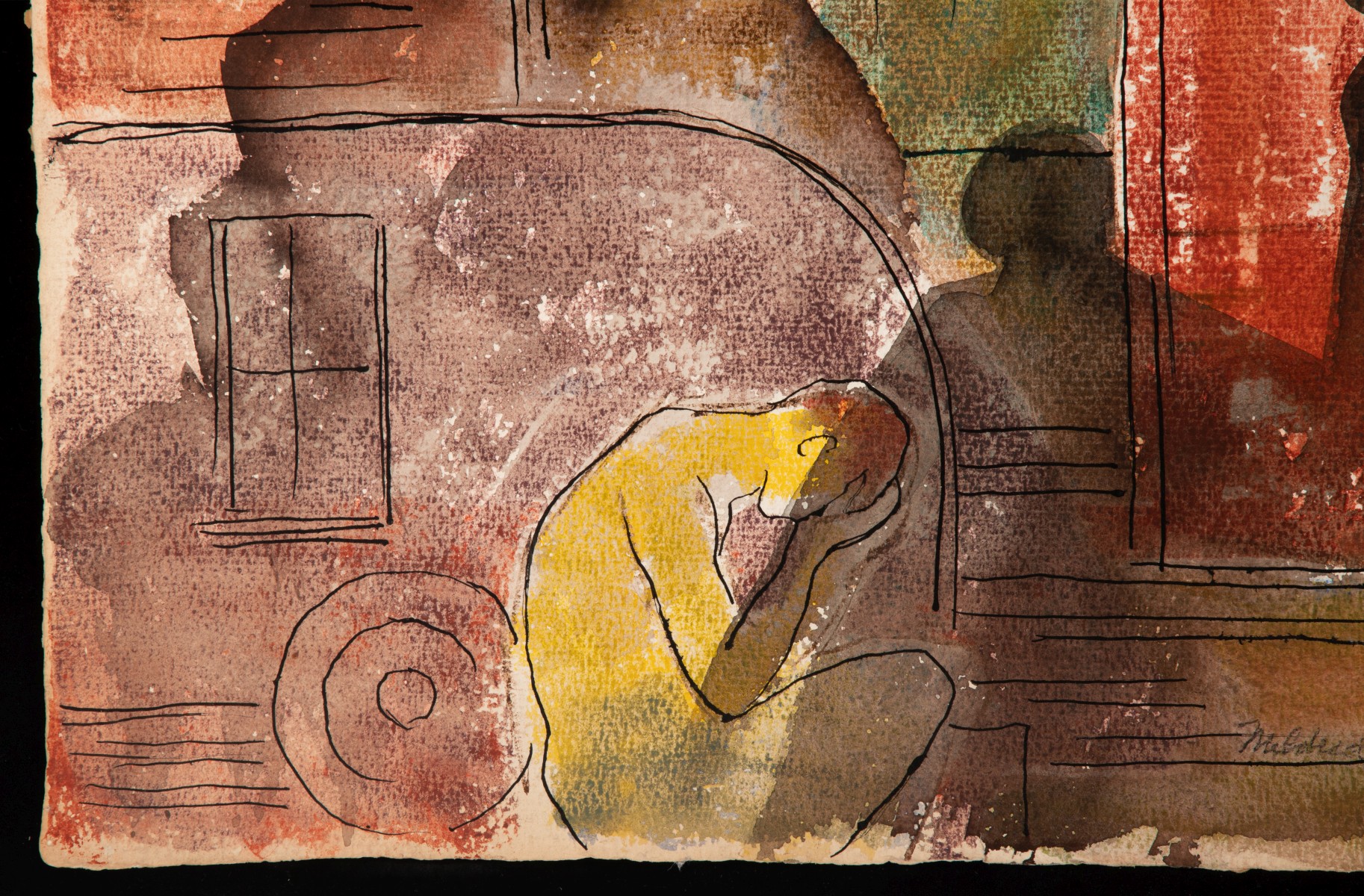 MILDRED WELSH HAMMOND (1897-1966) MIXED MEDIA ON PAPER