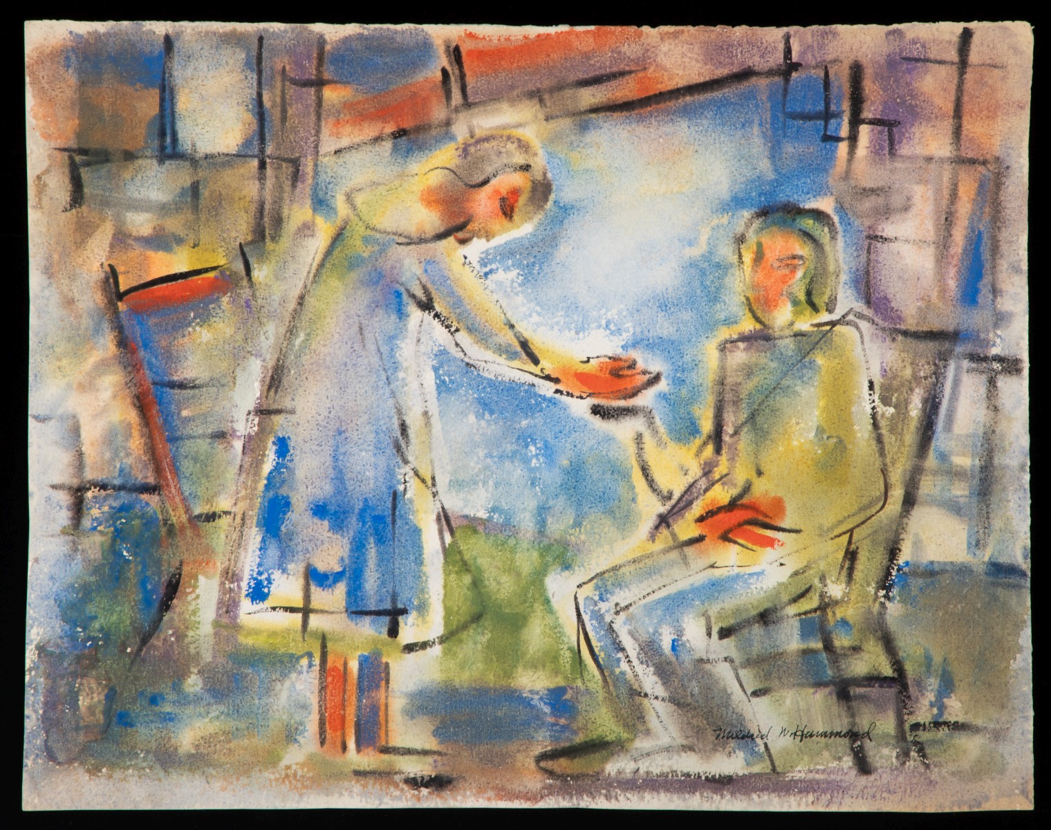 MILDRED WELSH HAMMOND (1897-1966) MIXED MEDIA ON PAPER
