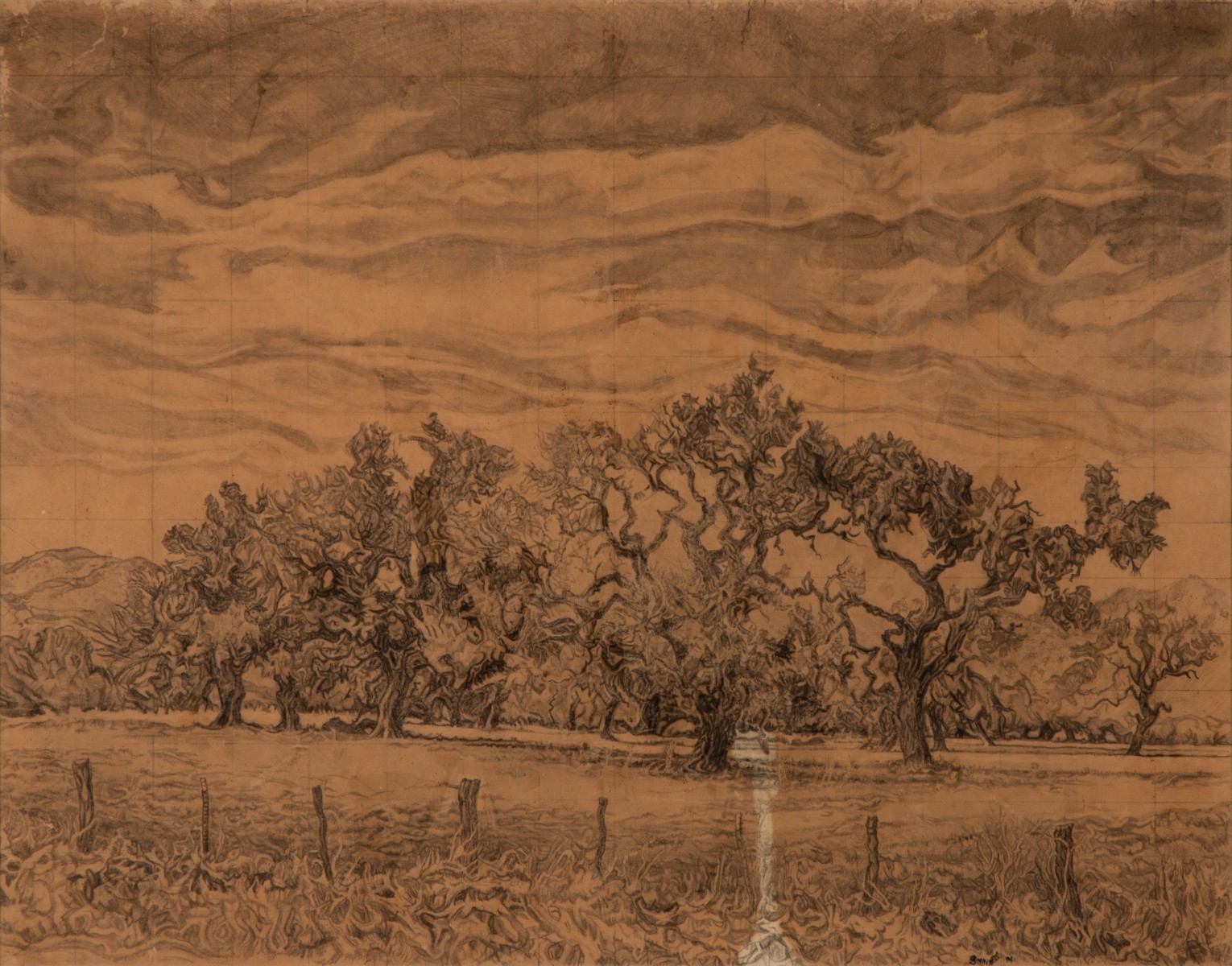 ATTRIBUTED EARL BENNETT (1919-2007) GRAPHITE ON PAPER