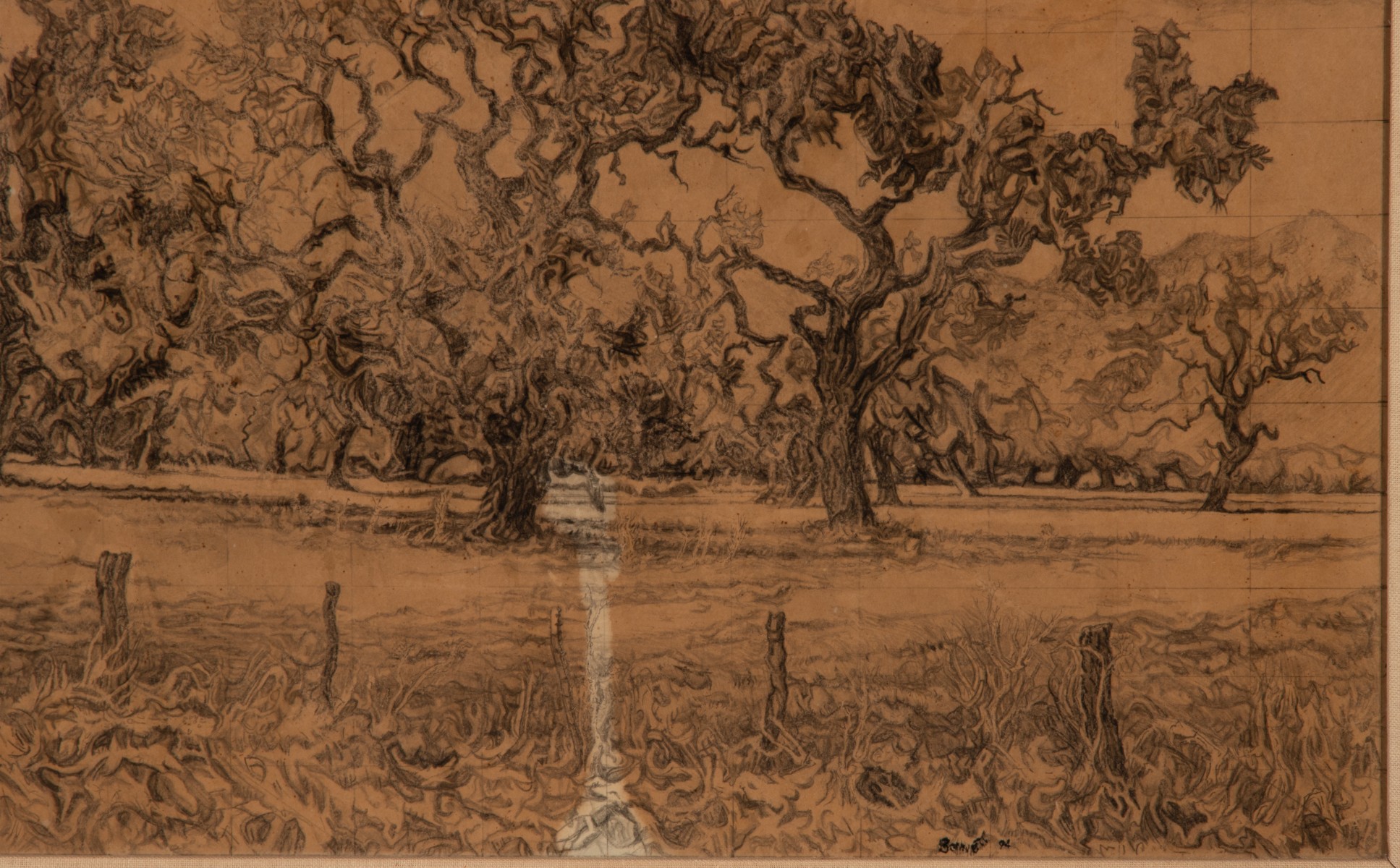 ATTRIBUTED EARL BENNETT (1919-2007) GRAPHITE ON PAPER