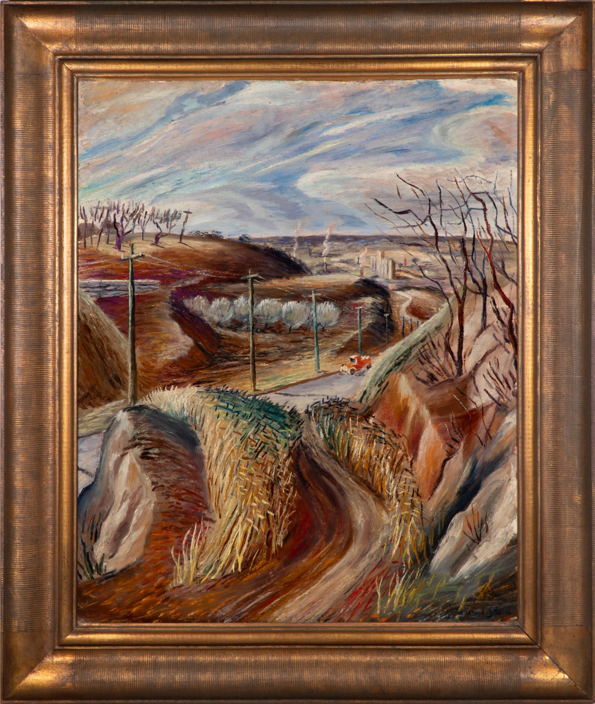 FRED SHANE (1906-1992) TWO-SIDED REGIONALIST OIL C 1933