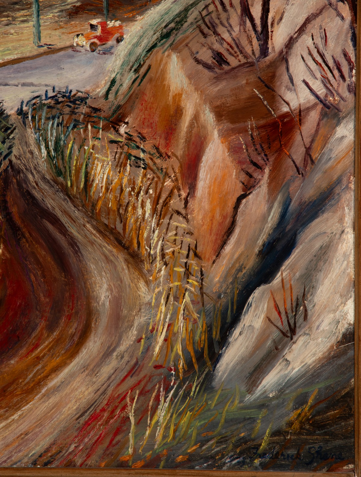 FRED SHANE (1906-1992) TWO-SIDED REGIONALIST OIL C 1933