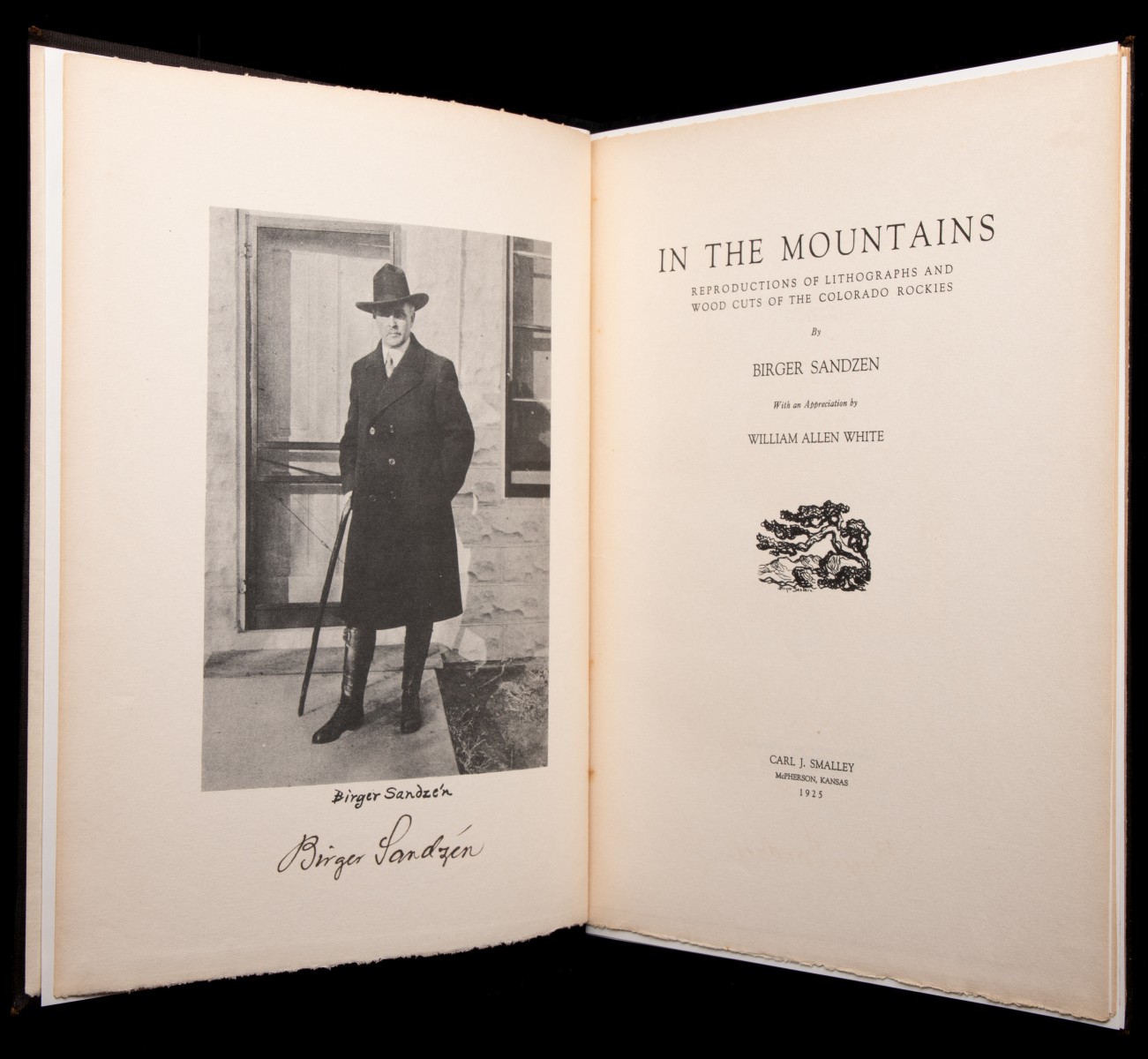 IN THE MOUNTAINS WITH LITHO SIGNED BY SANDZÉN AND WHITE